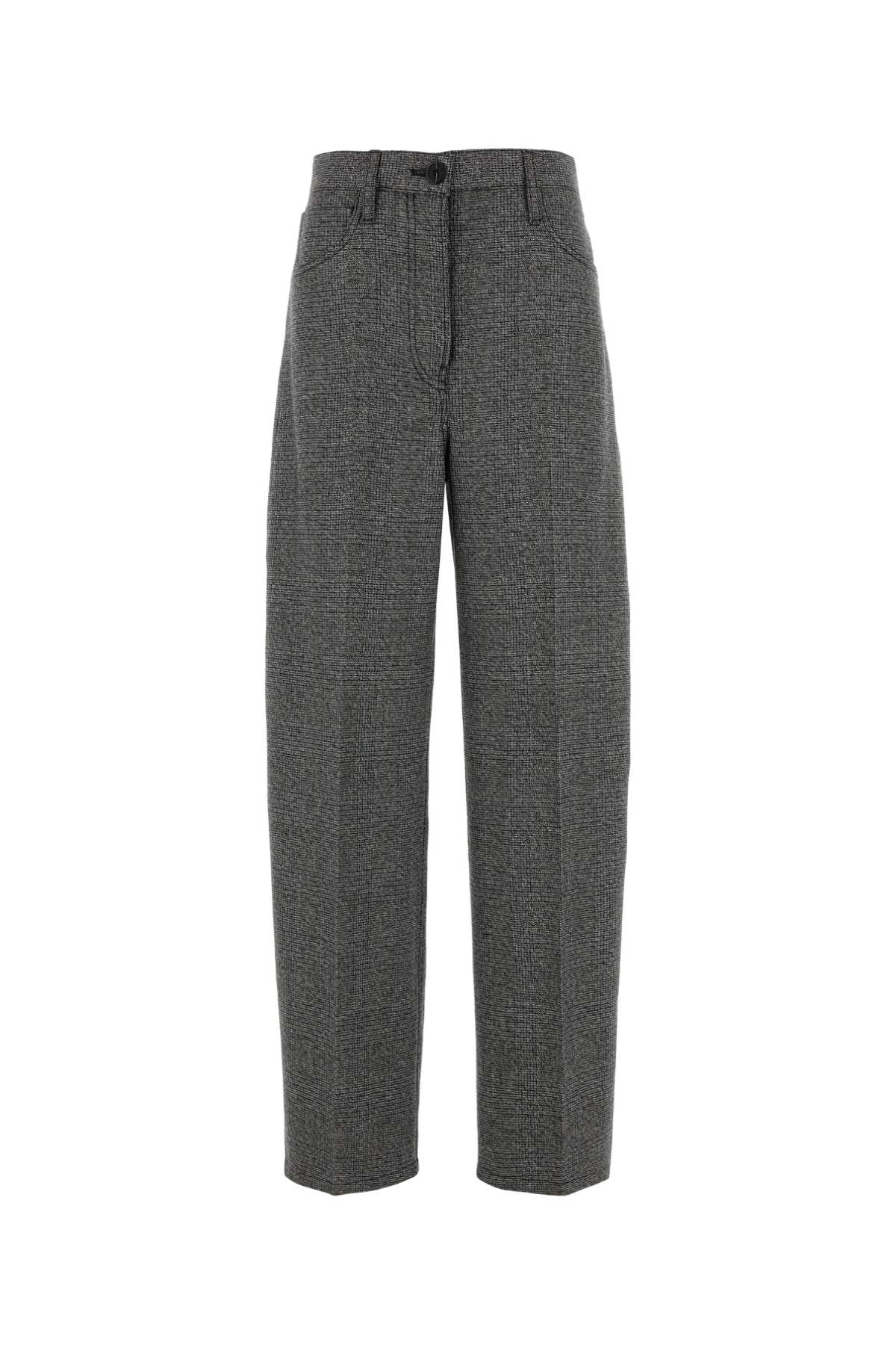Prada Women Embroidered Glencheck Pant PRADA