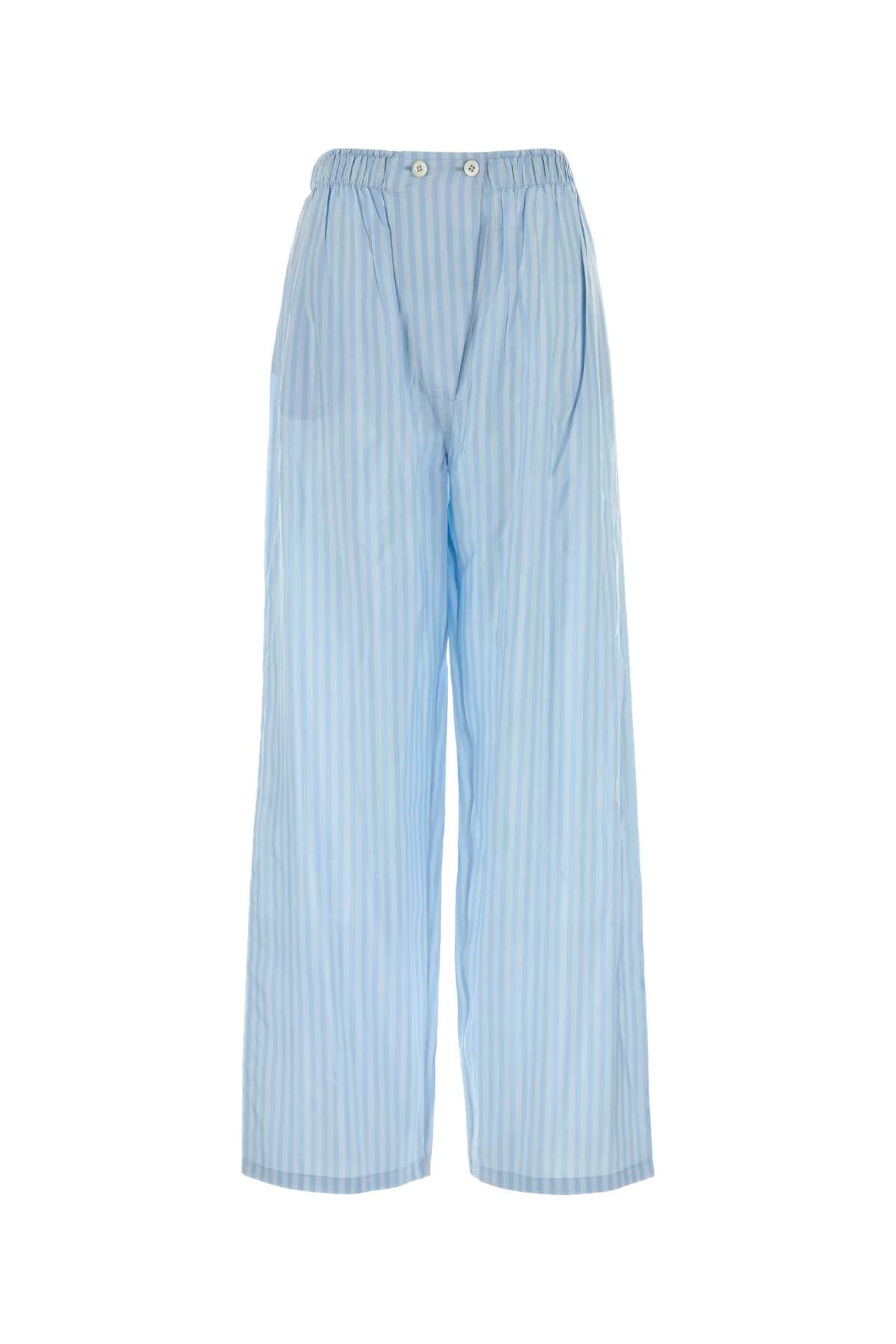Prada Women Embroidered Silk Pyjama Pant PRADA