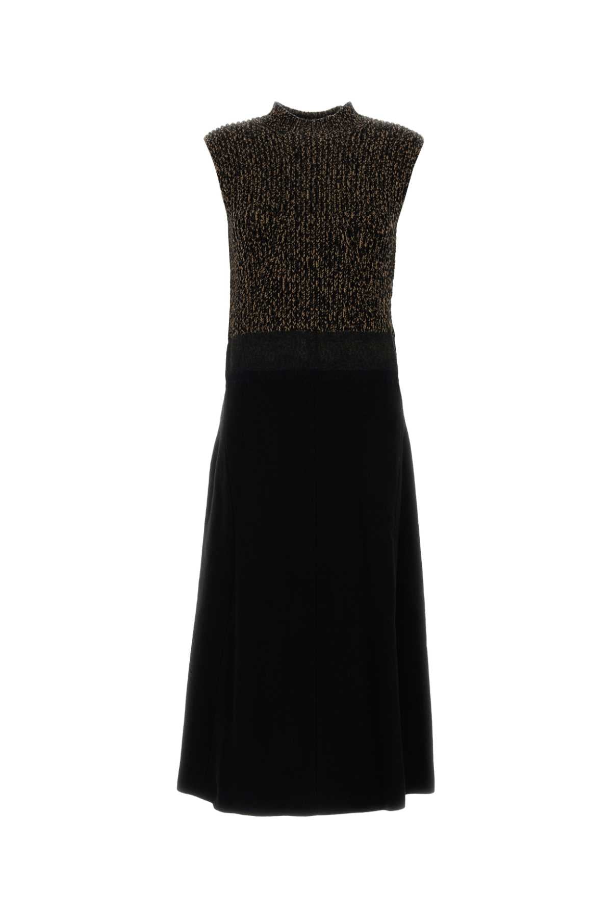Prada Women Two-Tone Wool Blend Dress PRADA
