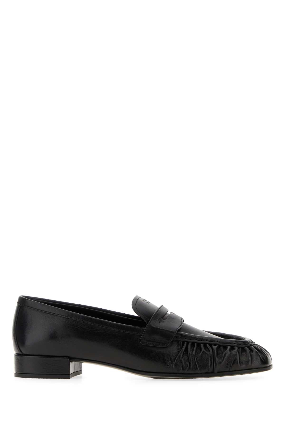 Prada Women Black Leather Loafers PRADA