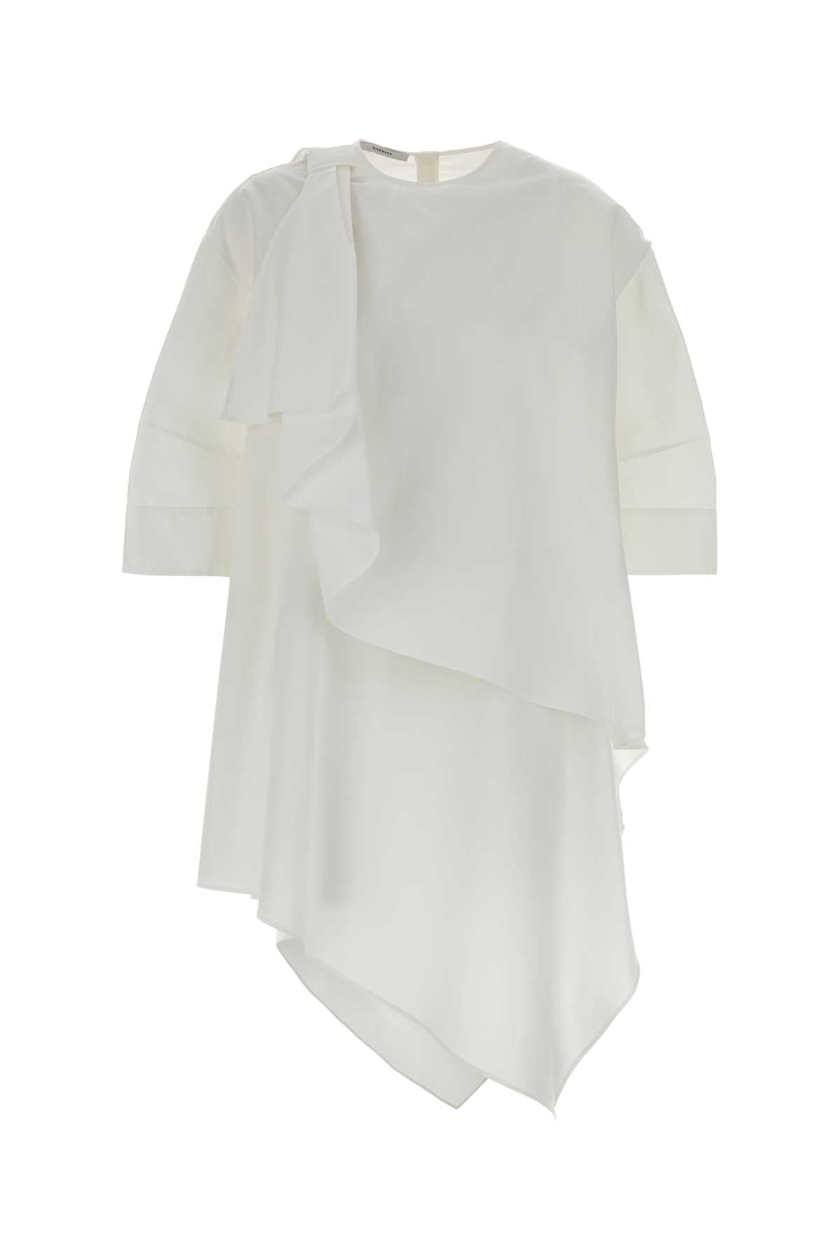 Givenchy Women White Poplin Mini Dress GIVENCHY