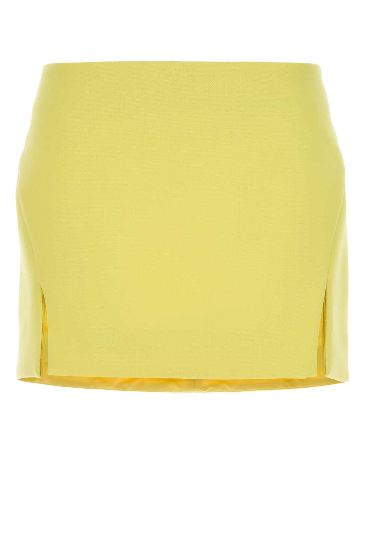Givenchy Women Yellow Stretch Crepe Mini Skirt GIVENCHY