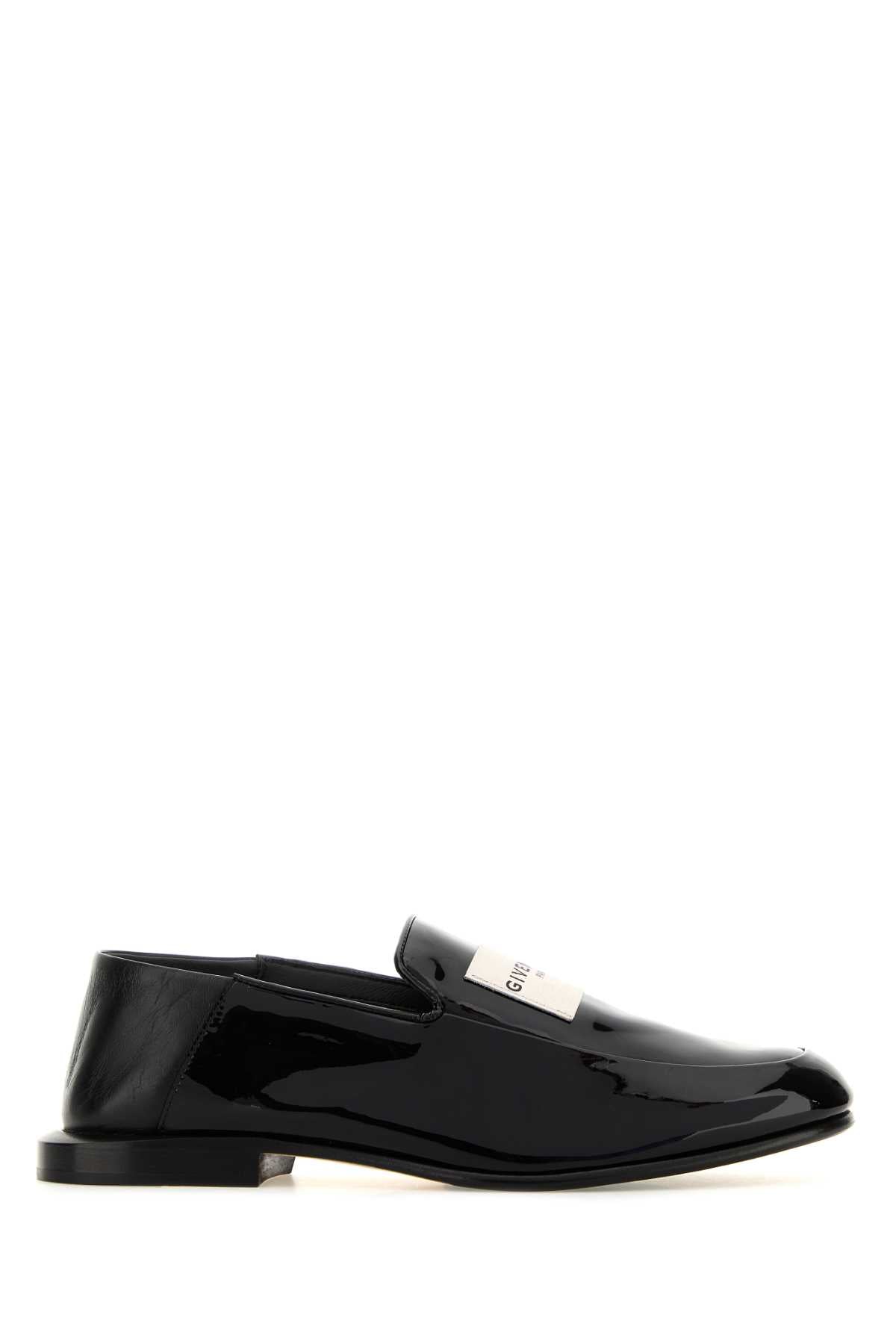Givenchy Women Black Leather Label Loafers GIVENCHY