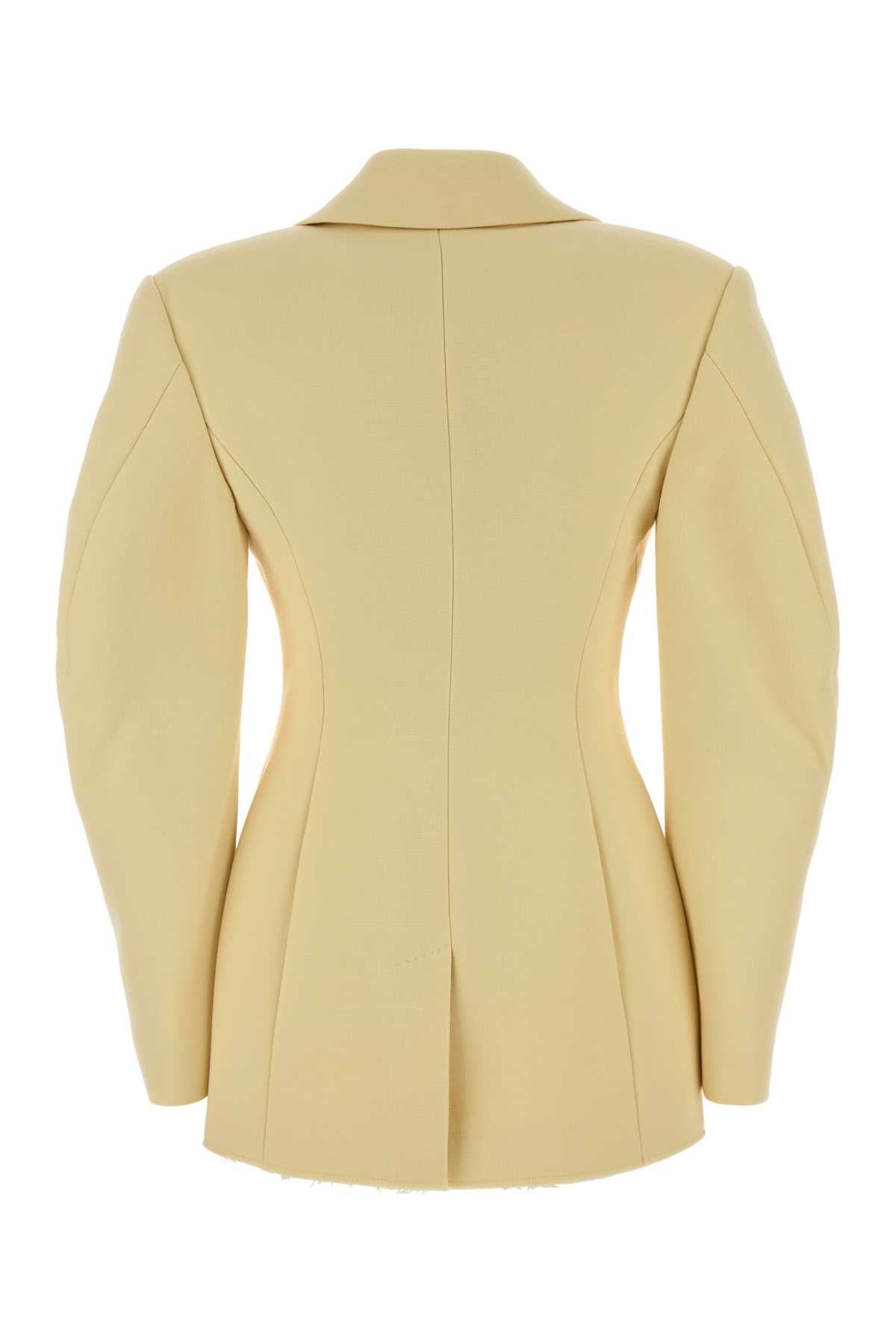 Givenchy Women Pastel Yellow Crepe Blazer GIVENCHY