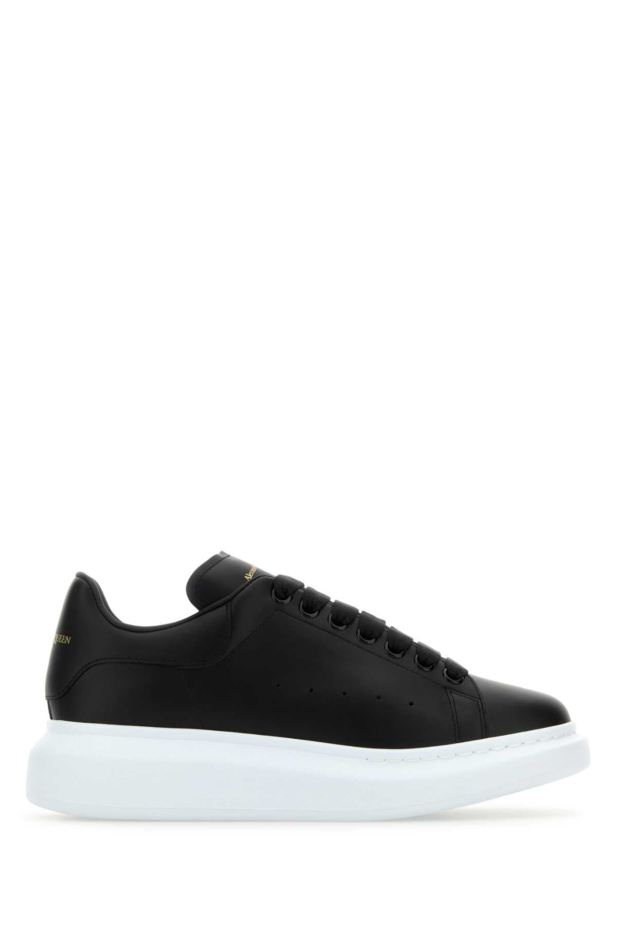 Alexander Mcqueen Women Black Leather Sneakers ALEXANDER MCQUEEN