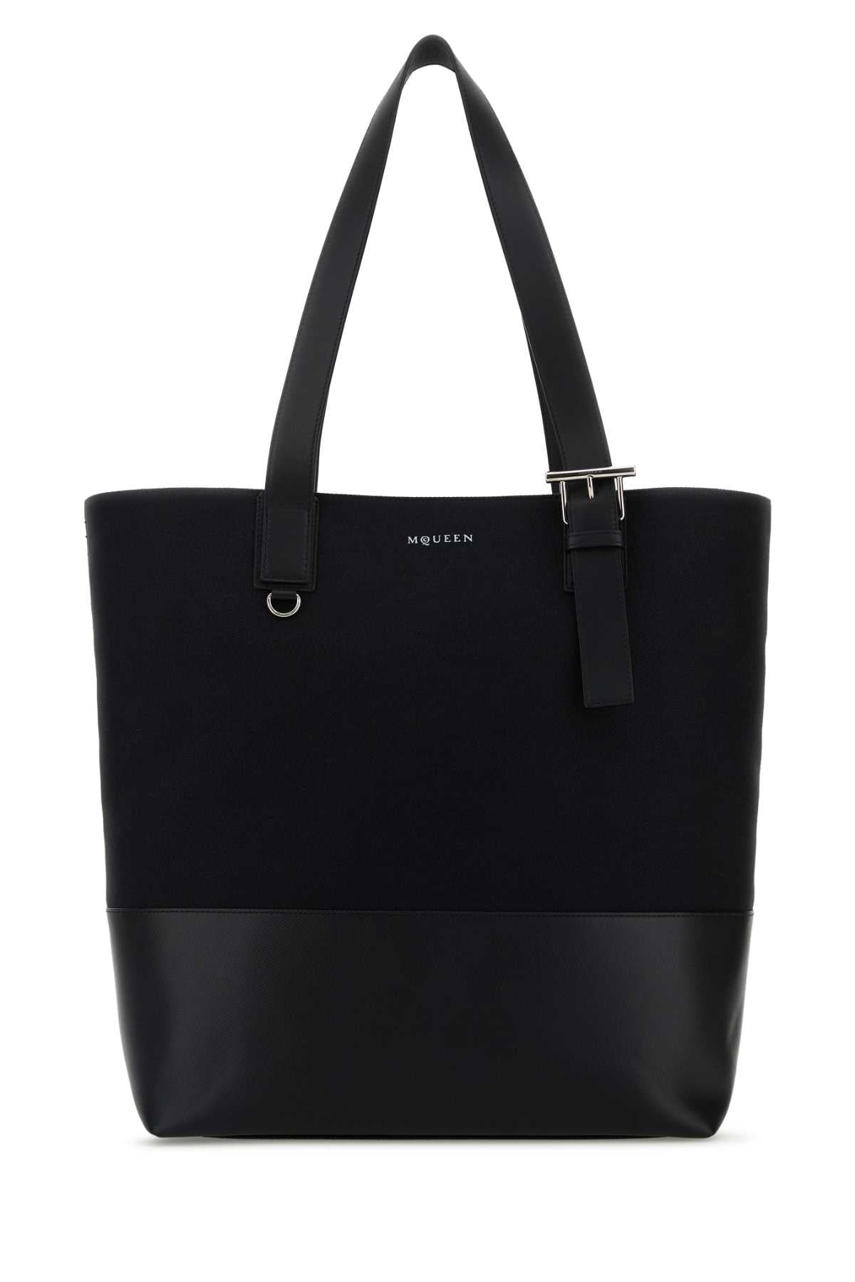 Alexander Mcqueen Men Black Canvas Shopping Bag ALEXANDER MCQUEEN