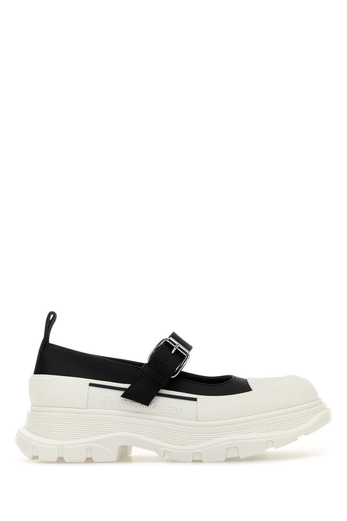 Alexander Mcqueen Women Two-Tone Leather And Rubber Ballerinas ALEXANDER MCQUEEN