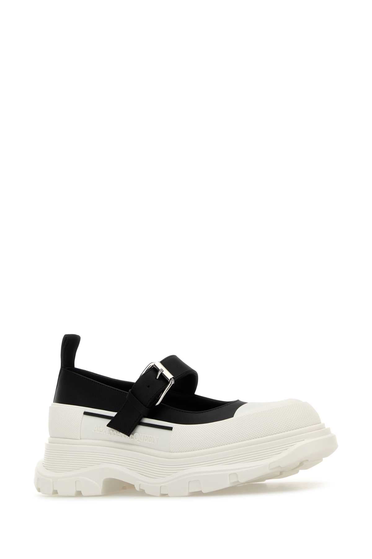 Alexander Mcqueen Women Two-Tone Leather And Rubber Ballerinas ALEXANDER MCQUEEN