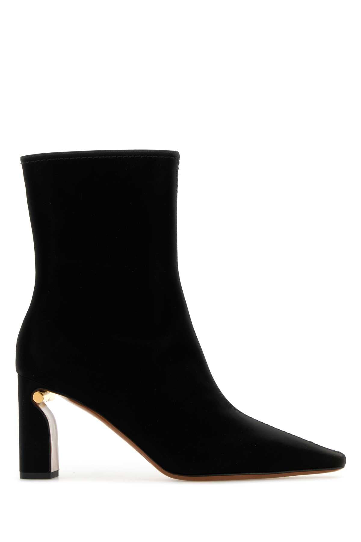 Alexander Mcqueen Women Black Fabric Ankle Boots ALEXANDER MCQUEEN