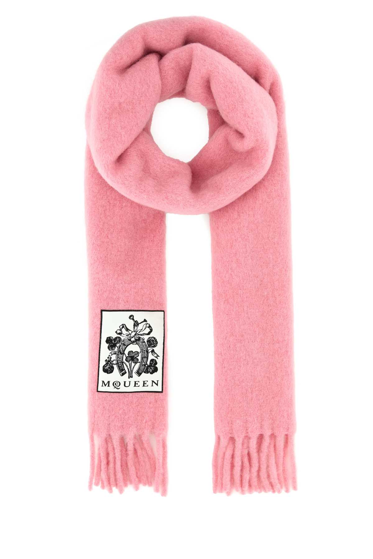 Alexander Mcqueen Women Pink Alpaca Blend Scarf ALEXANDER MCQUEEN