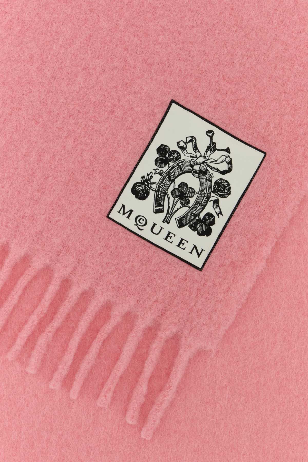 Alexander Mcqueen Women Pink Alpaca Blend Scarf ALEXANDER MCQUEEN