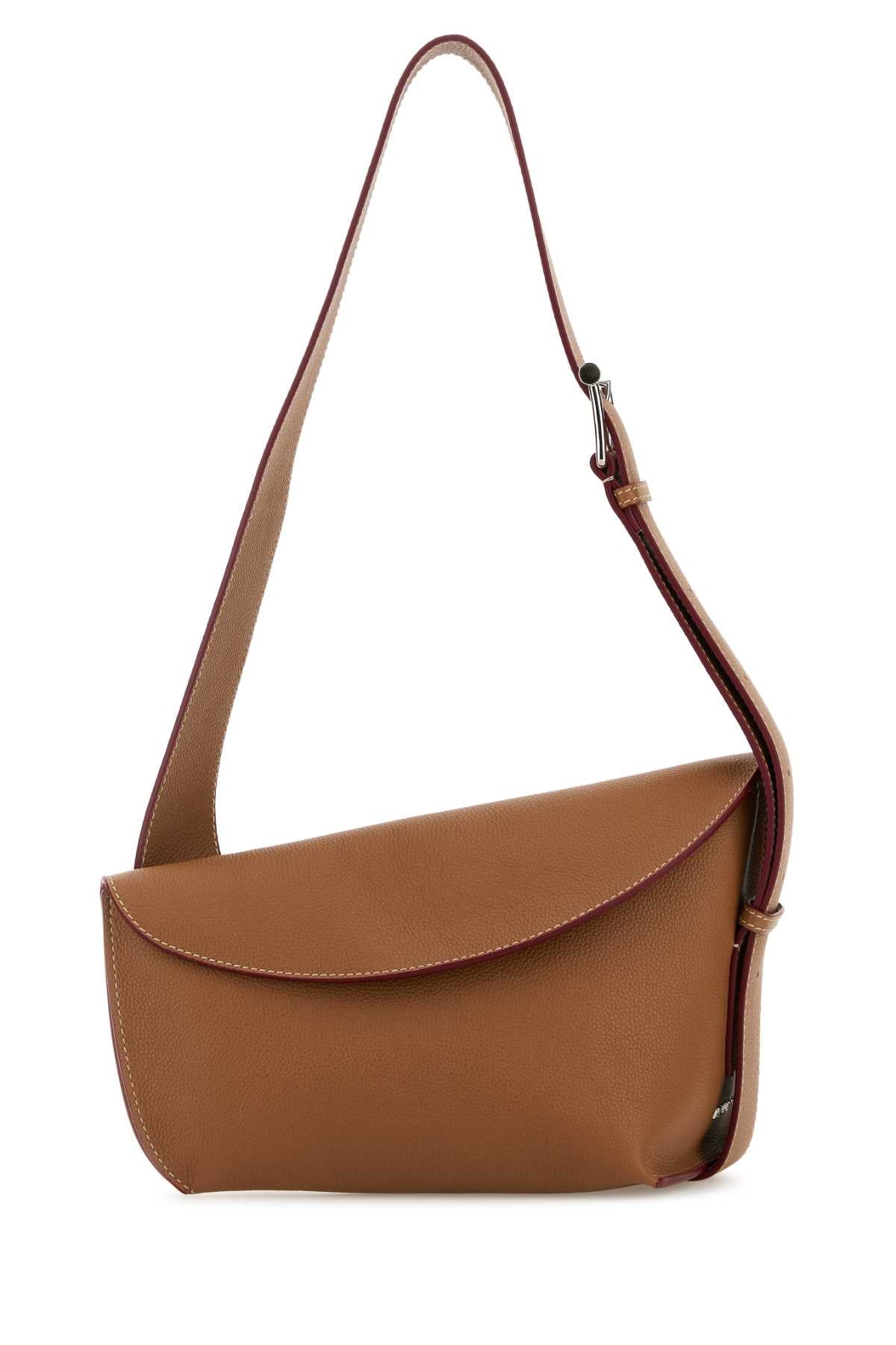 Alexander Mcqueen Women Caramel Large Sling T-Bar Crossbody Bag ALEXANDER MCQUEEN