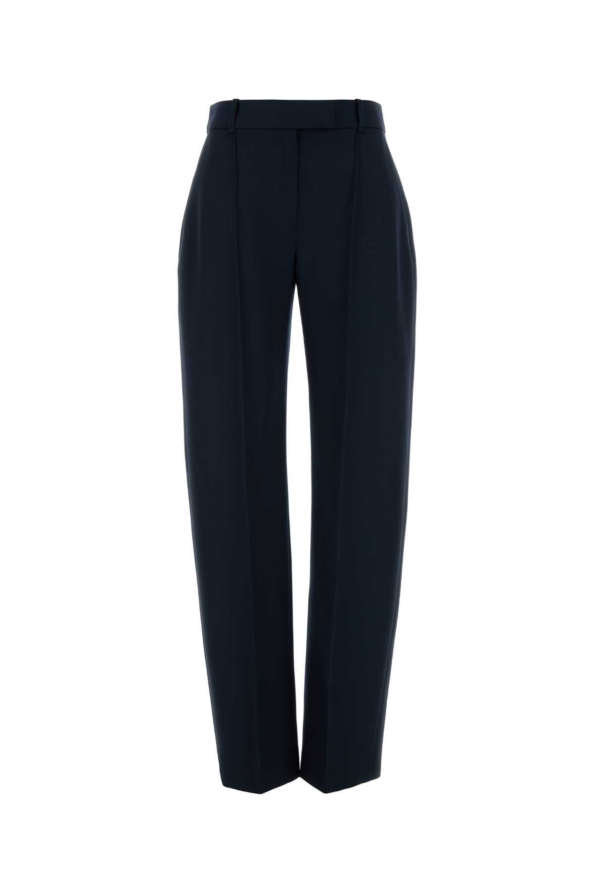 Alexander Mcqueen Women Navy Blue Wool Pant ALEXANDER MCQUEEN
