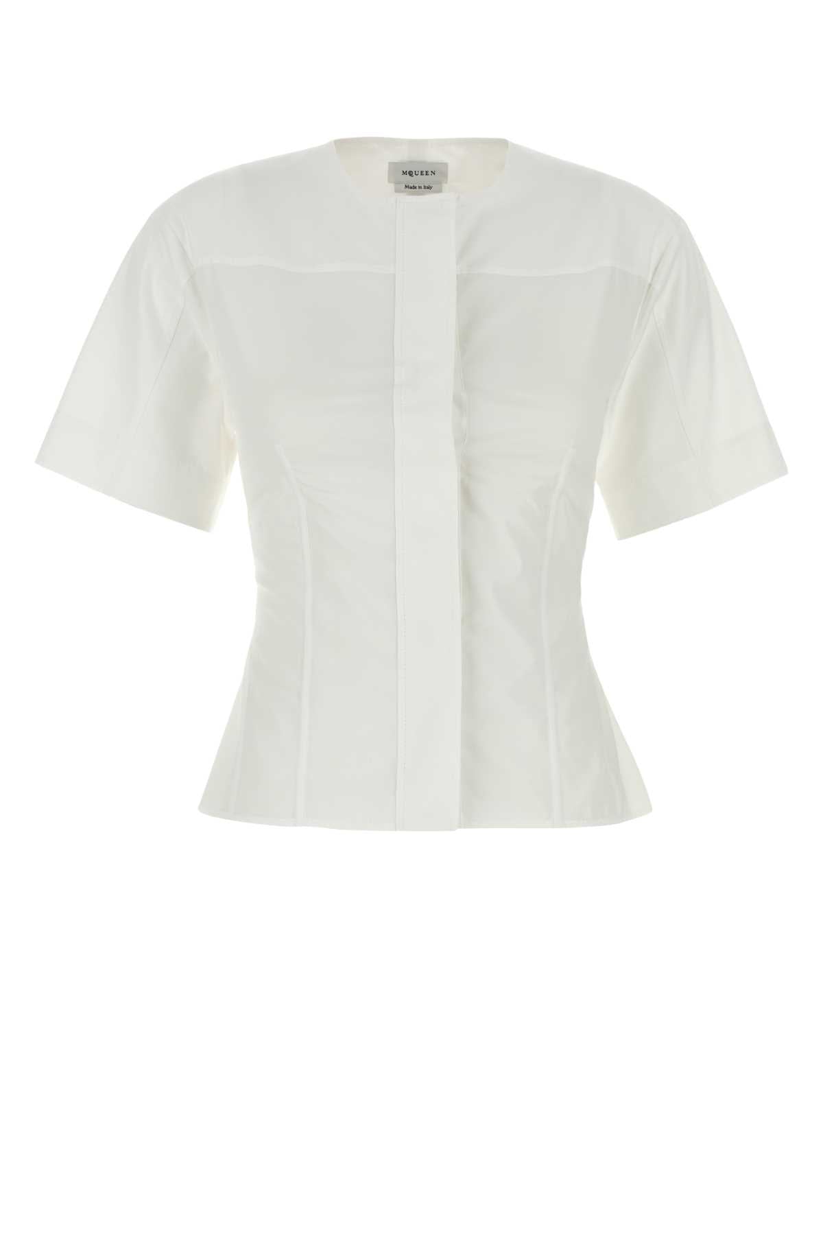 Alexander Mcqueen Women White Poplin Shirt ALEXANDER MCQUEEN
