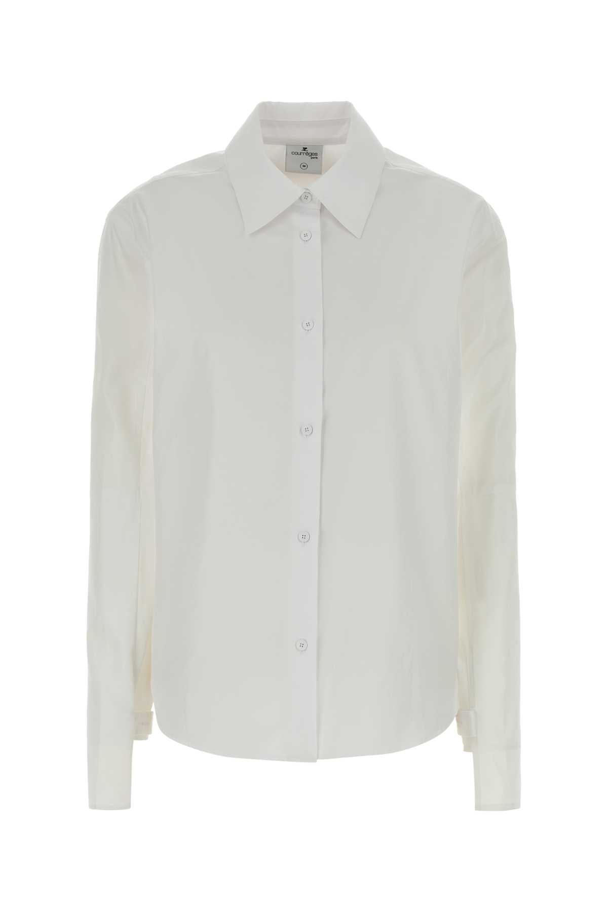 Courreges Women White Poplin Shirt COURREGES