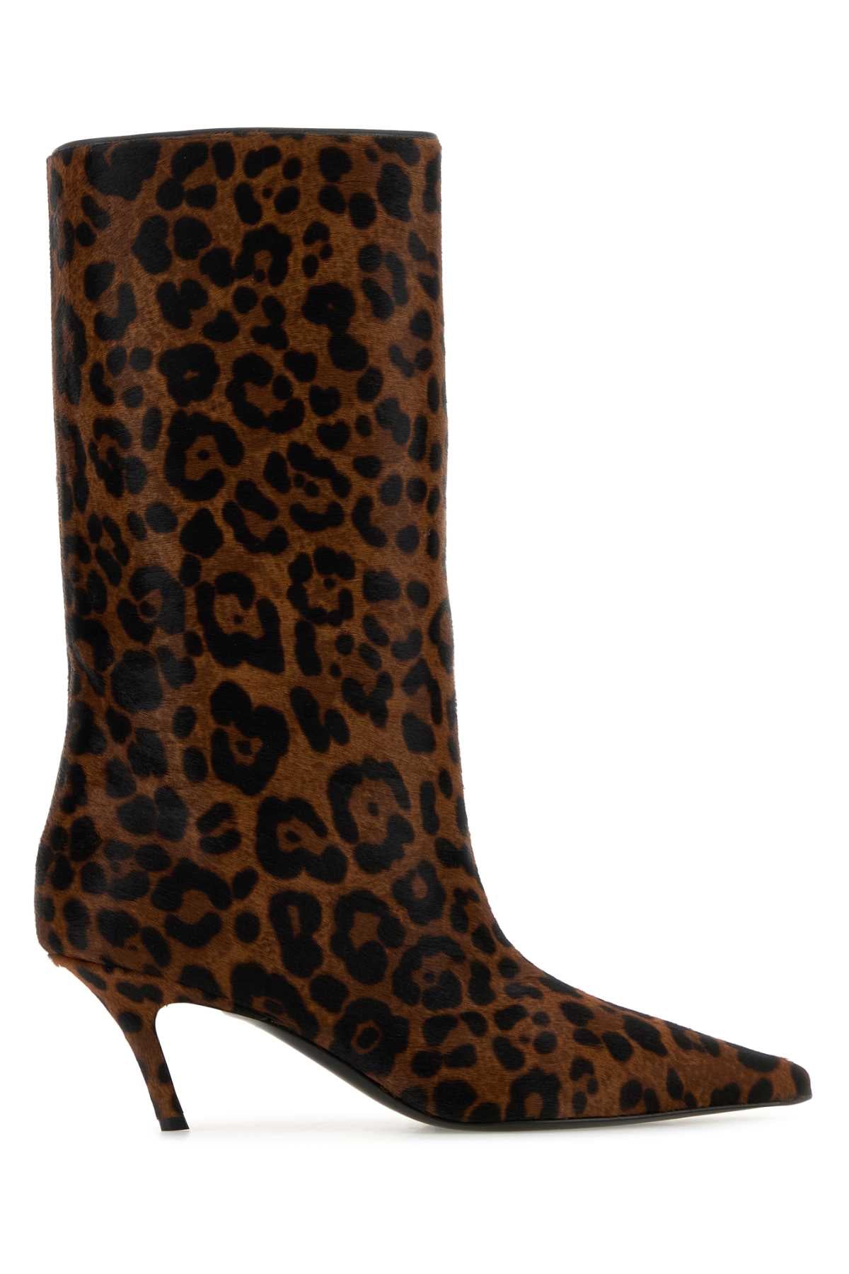 Amina Muaddi Women Printed Calf Hair Fiona Boots AMINA MUADDI