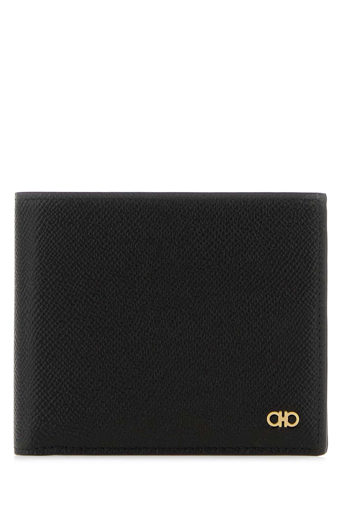 Salvatore Ferragamo Men Black Leather Wallet FERRAGAMO