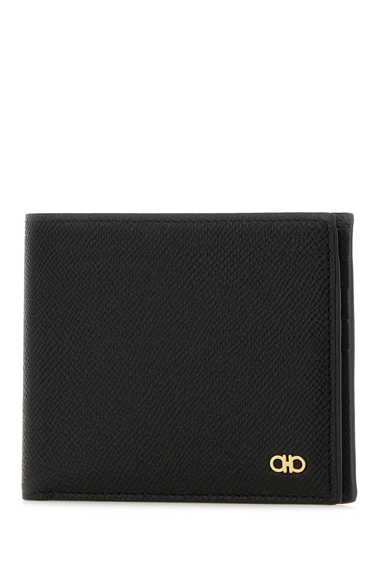 Salvatore Ferragamo Men Black Leather Wallet FERRAGAMO