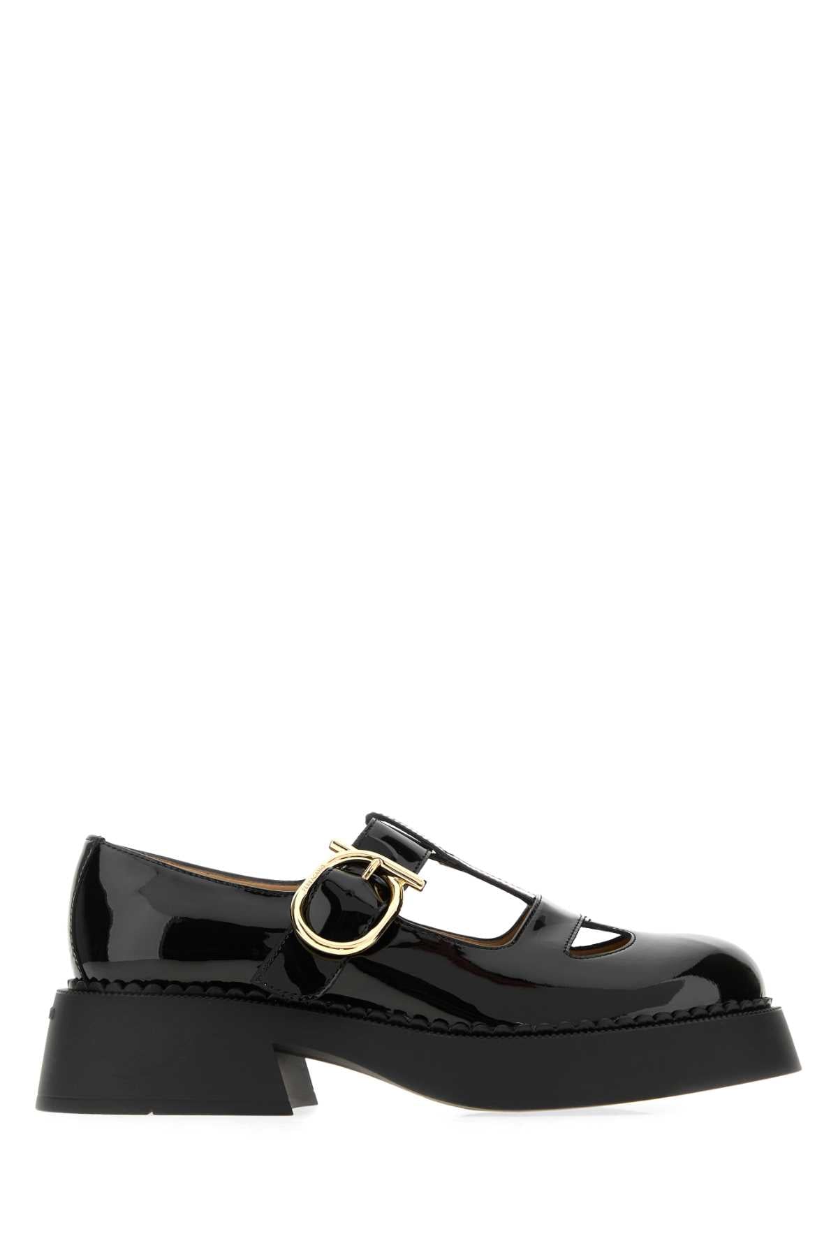 Salvatore Ferragamo Women Black Leather Zoey Ballerinas FERRAGAMO