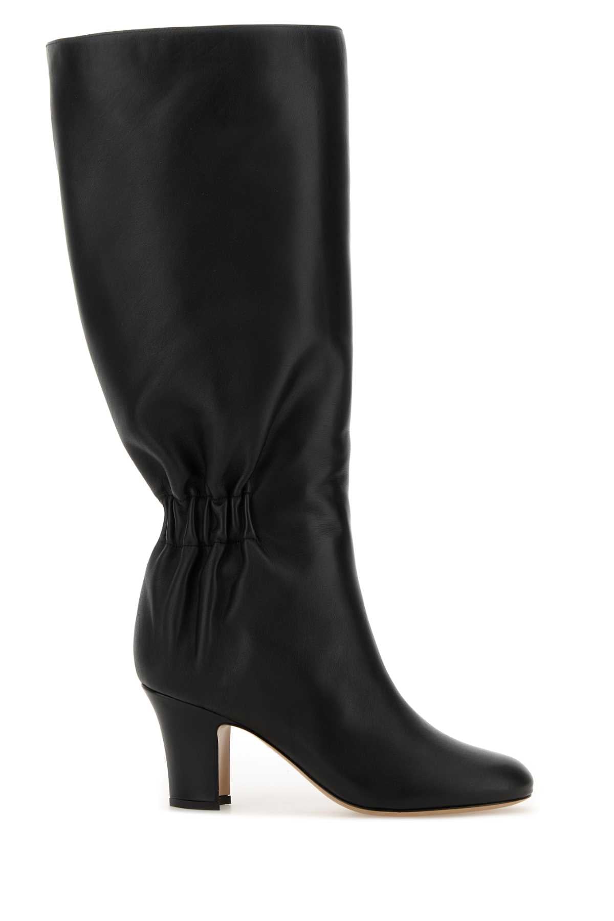 Salvatore Ferragamo Women Black Leather Jannette 70 Boots FERRAGAMO