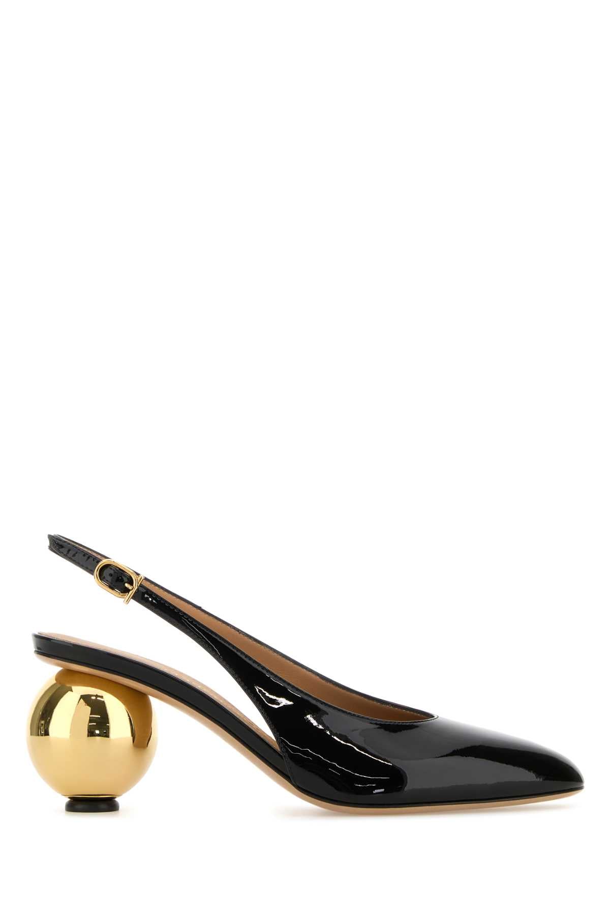 Salvatore Ferragamo Women Black Leather Tessie 70 Pumps FERRAGAMO