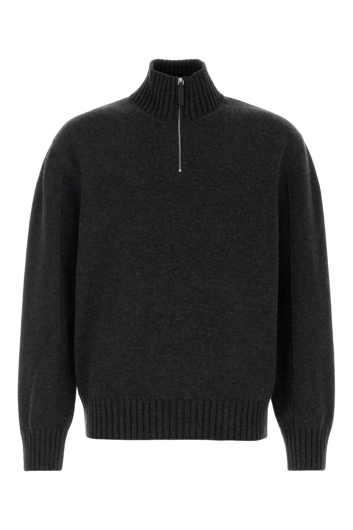 Salvatore Ferragamo Men Slate Cashmere Blend Sweater FERRAGAMO