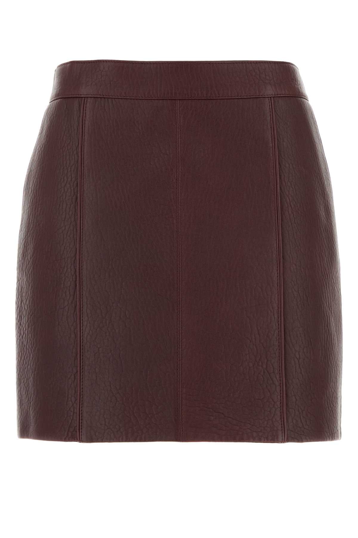 Chloe Women Grape Leather Mini Skirt CHLOE