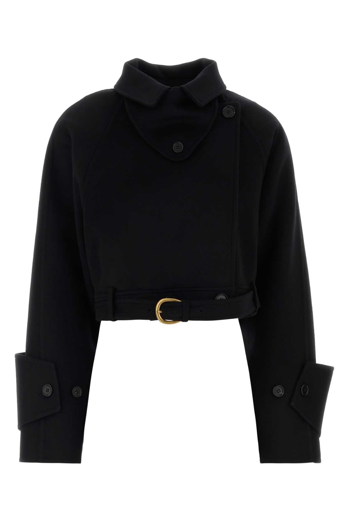 Chloe Women Black Wool Coat