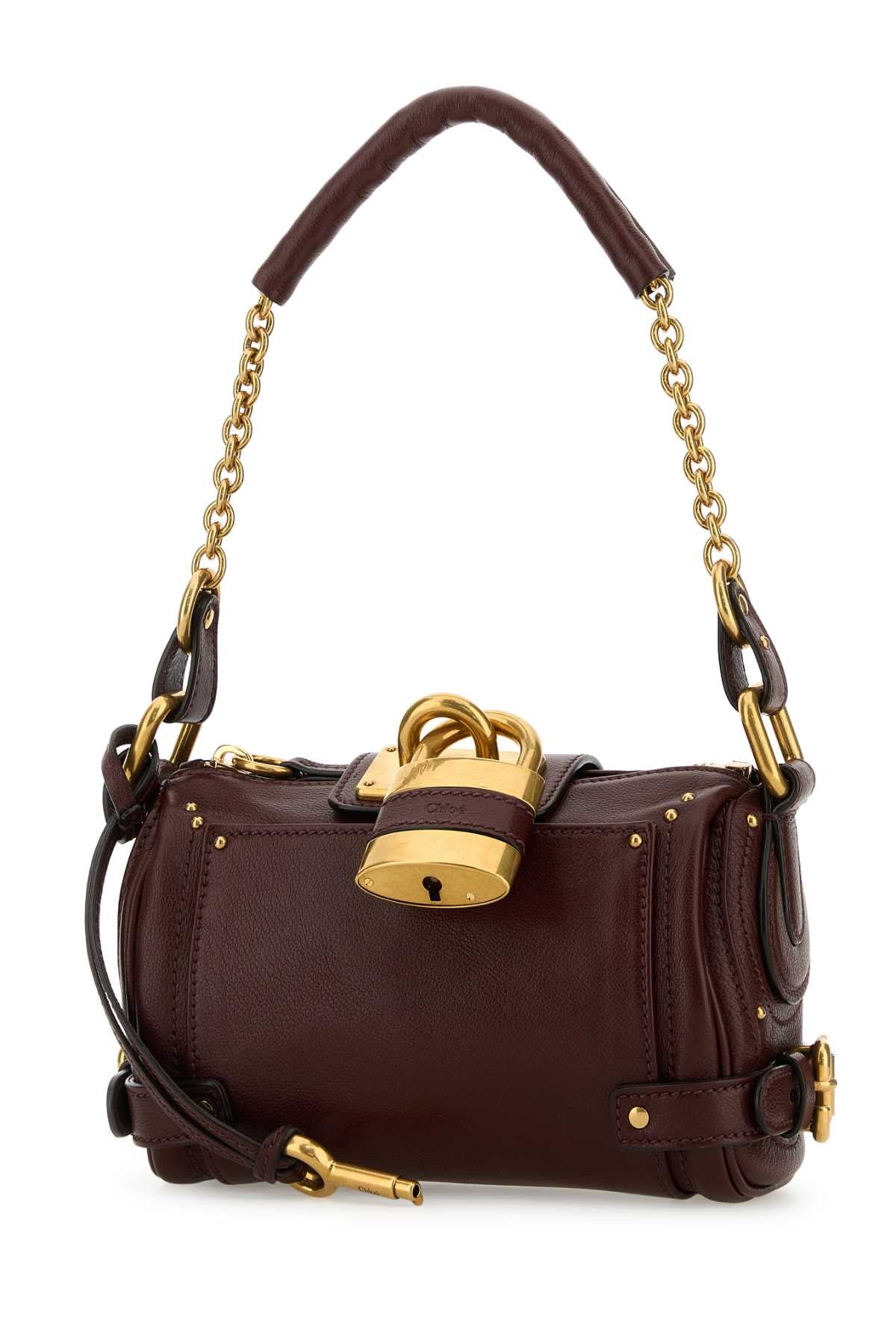 Chloe Women Brown Leather Small Paddington Shoulder Bag CHLOE