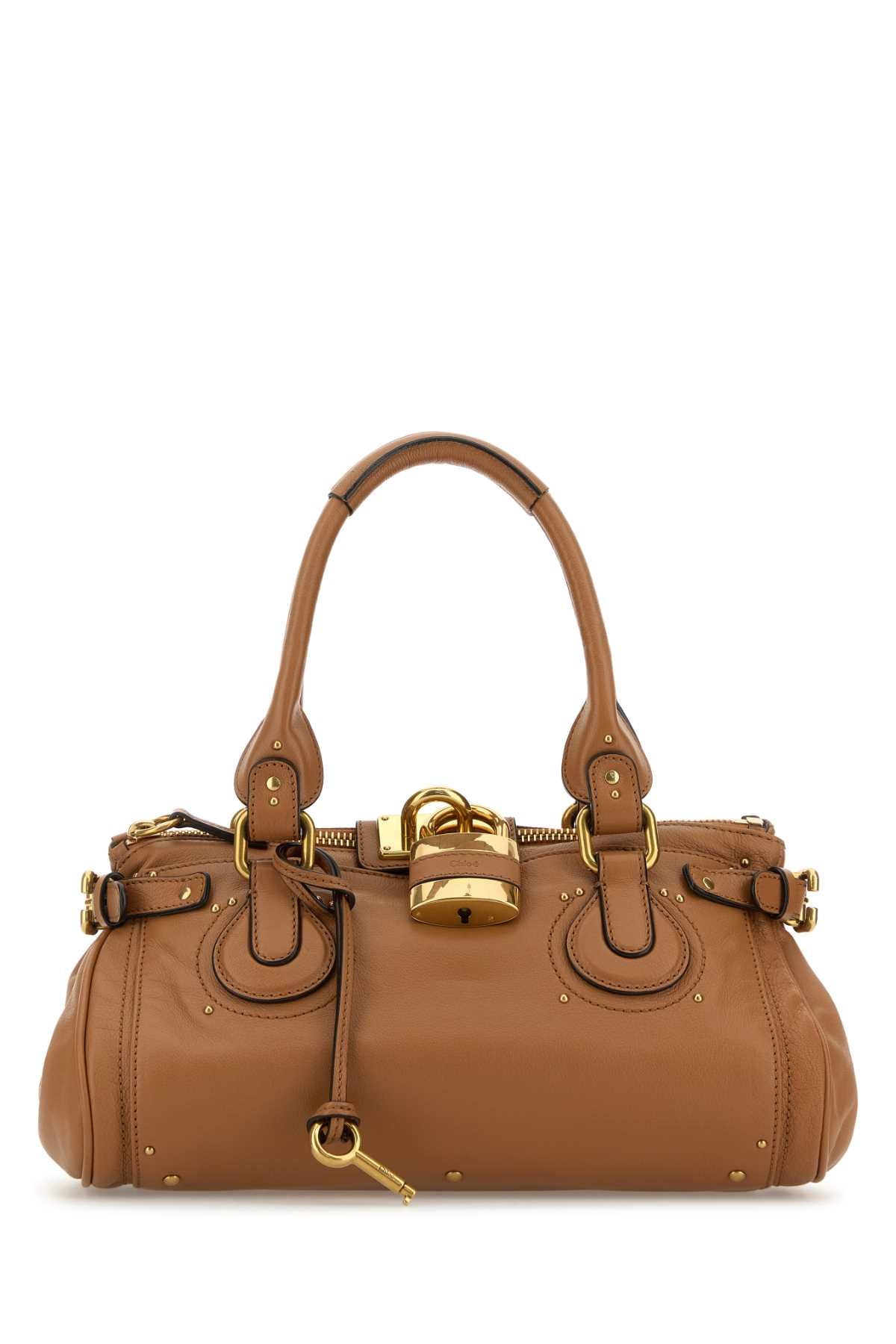 Chloe Women Camel Leather Paddington Shoulder Bag CHLOE