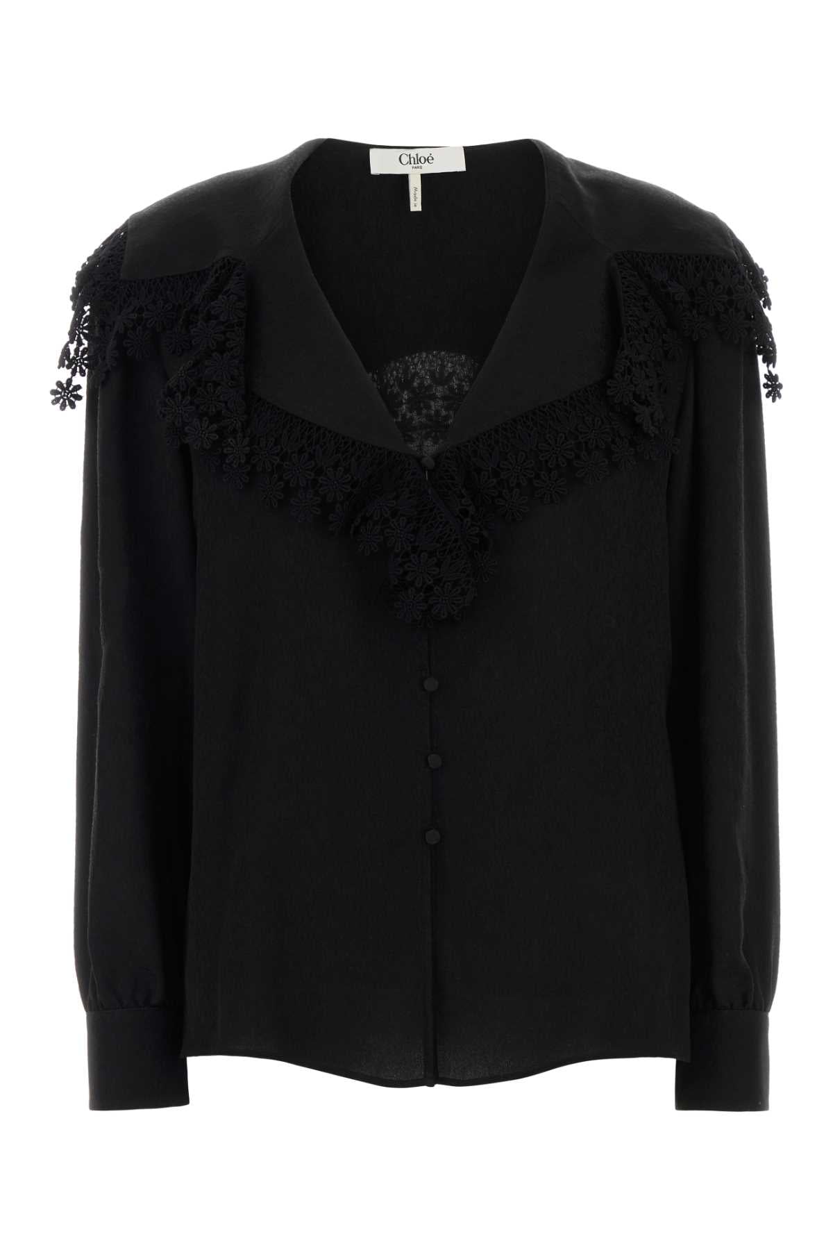Chloe Women Black Silk Shirt CHLOE