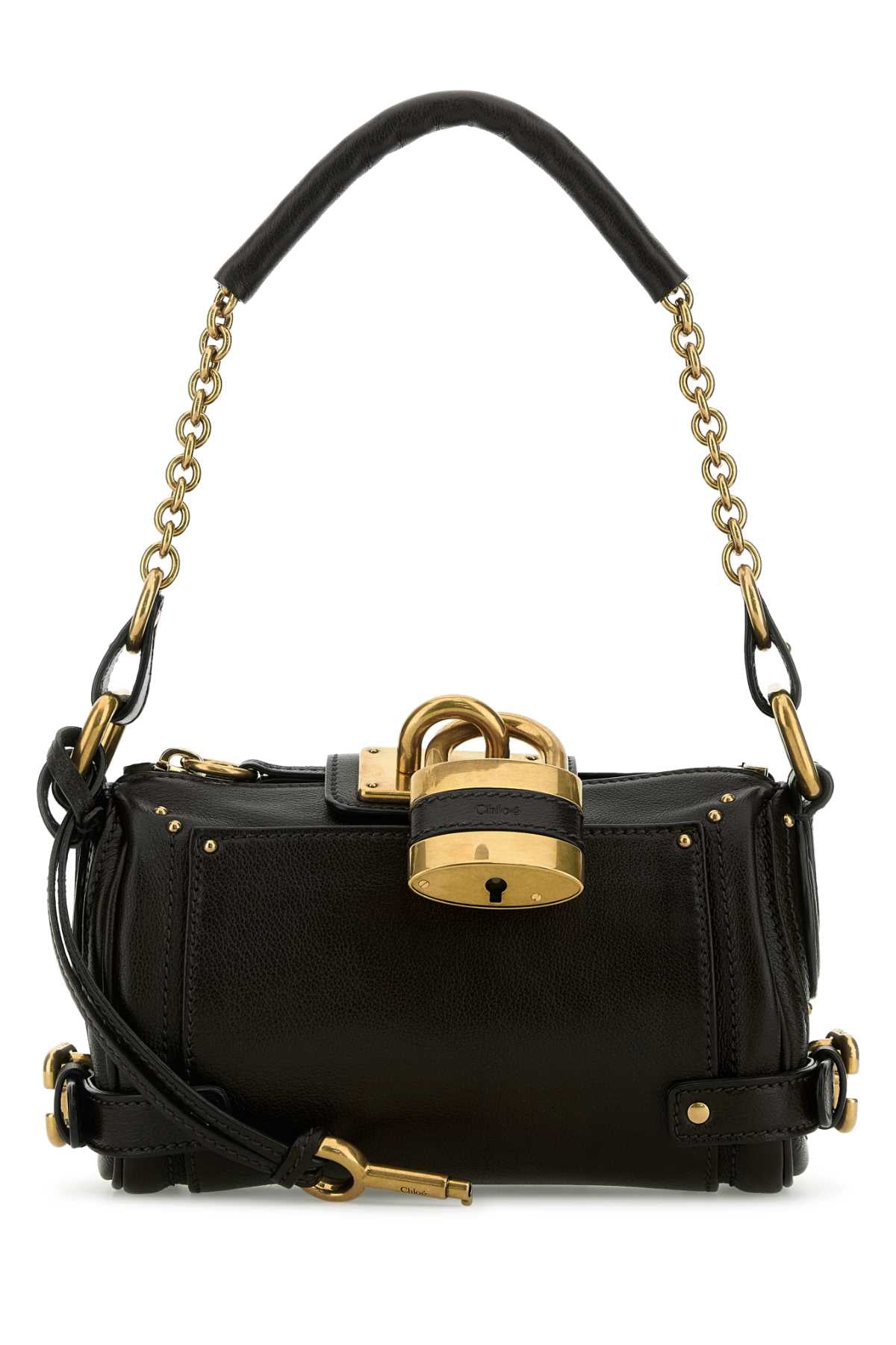 Chloe Women Black Leather Small Paddington Shoulder Bag CHLOE
