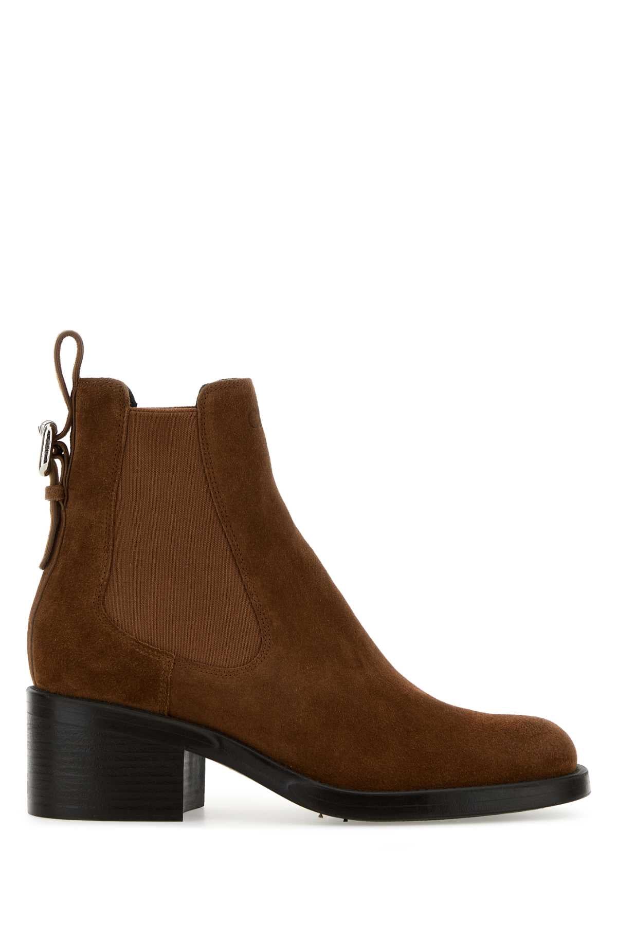 Chloe Women Caramel Suede Dakota Ankle Boots CHLOE