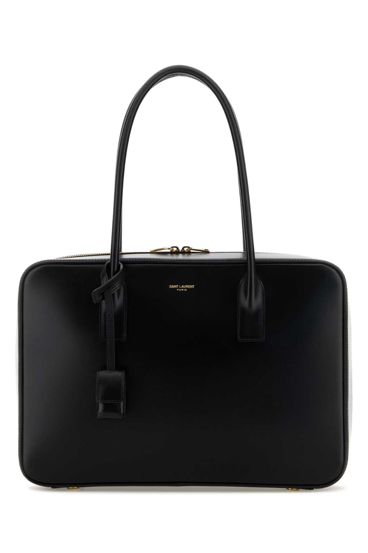 Saint Laurent Women Black Leather Sac De Jour Handbag SAINT LAURENT