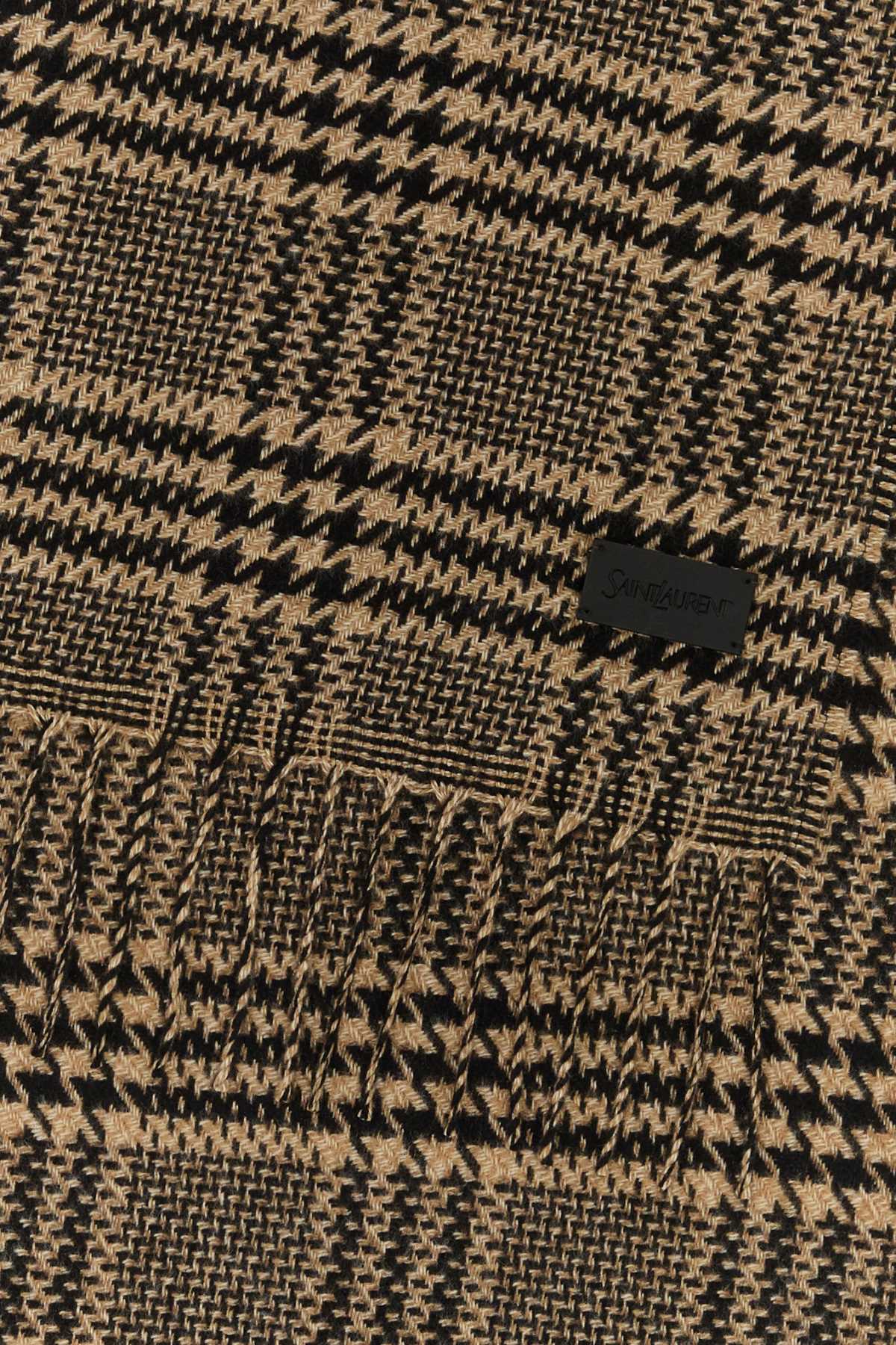 Saint Laurent Women Embroidered Silk Blend Scarf SAINT LAURENT