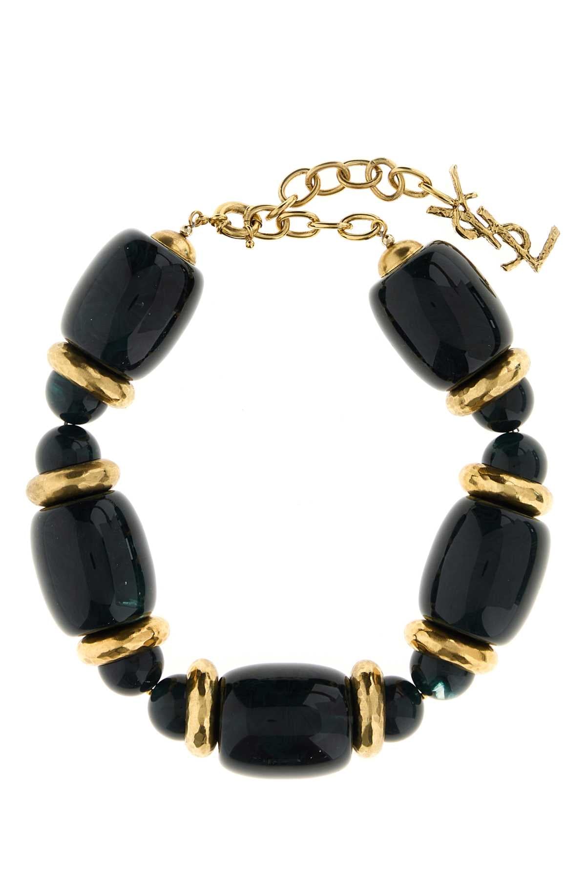 Saint Laurent Women Two-Tone Resin And Metal Necklace SAINT LAURENT