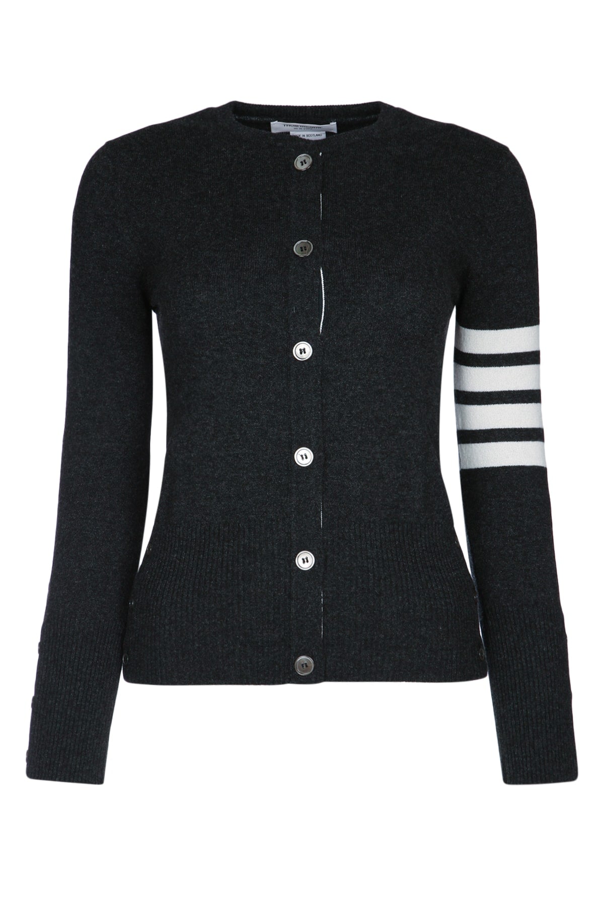 Thom Browne Women Classic Crewneck Cardigan W/ 4 Bar In Cashmere THOM BROWNE