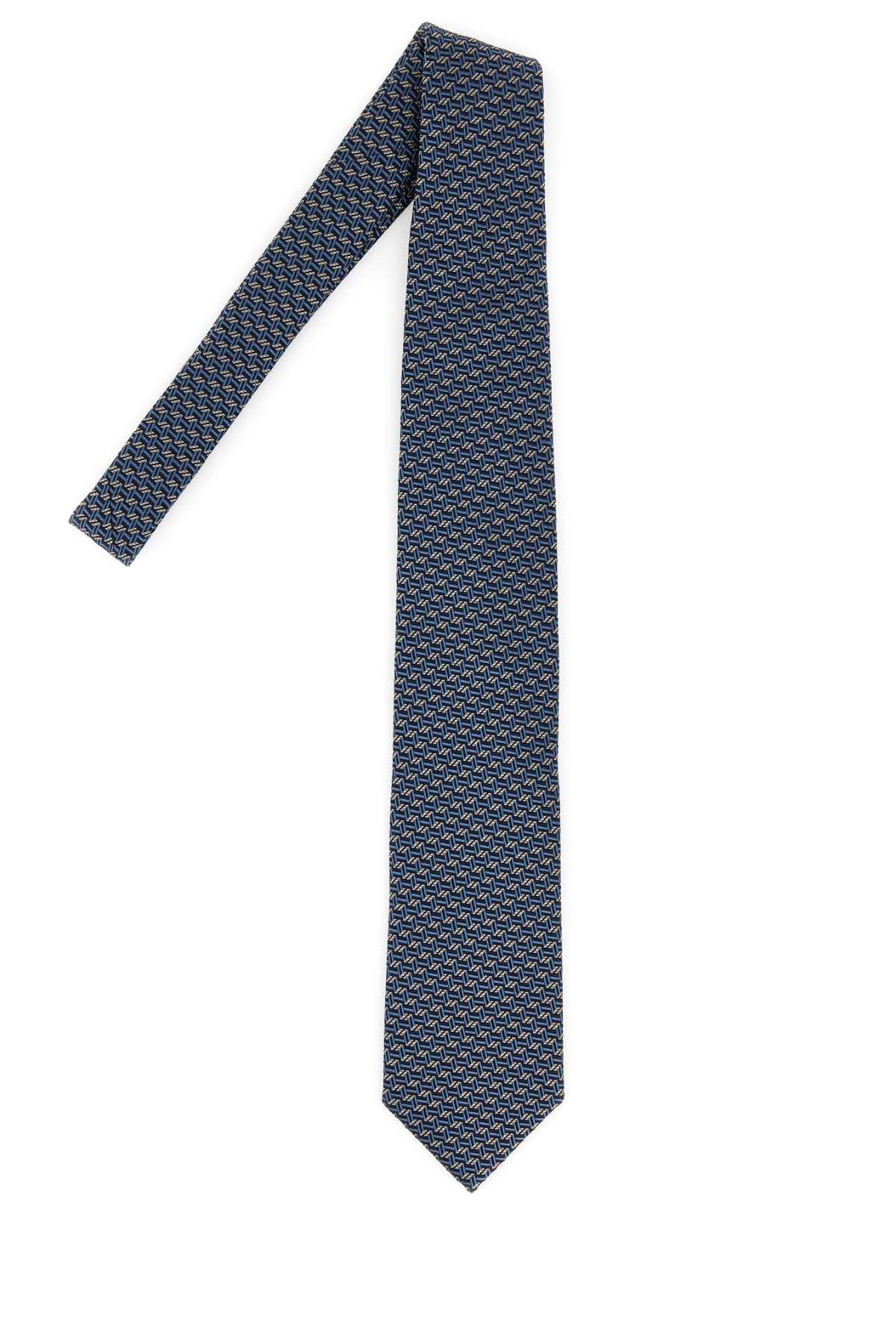 Brioni Men Embroidered Silk Tie BRIONI