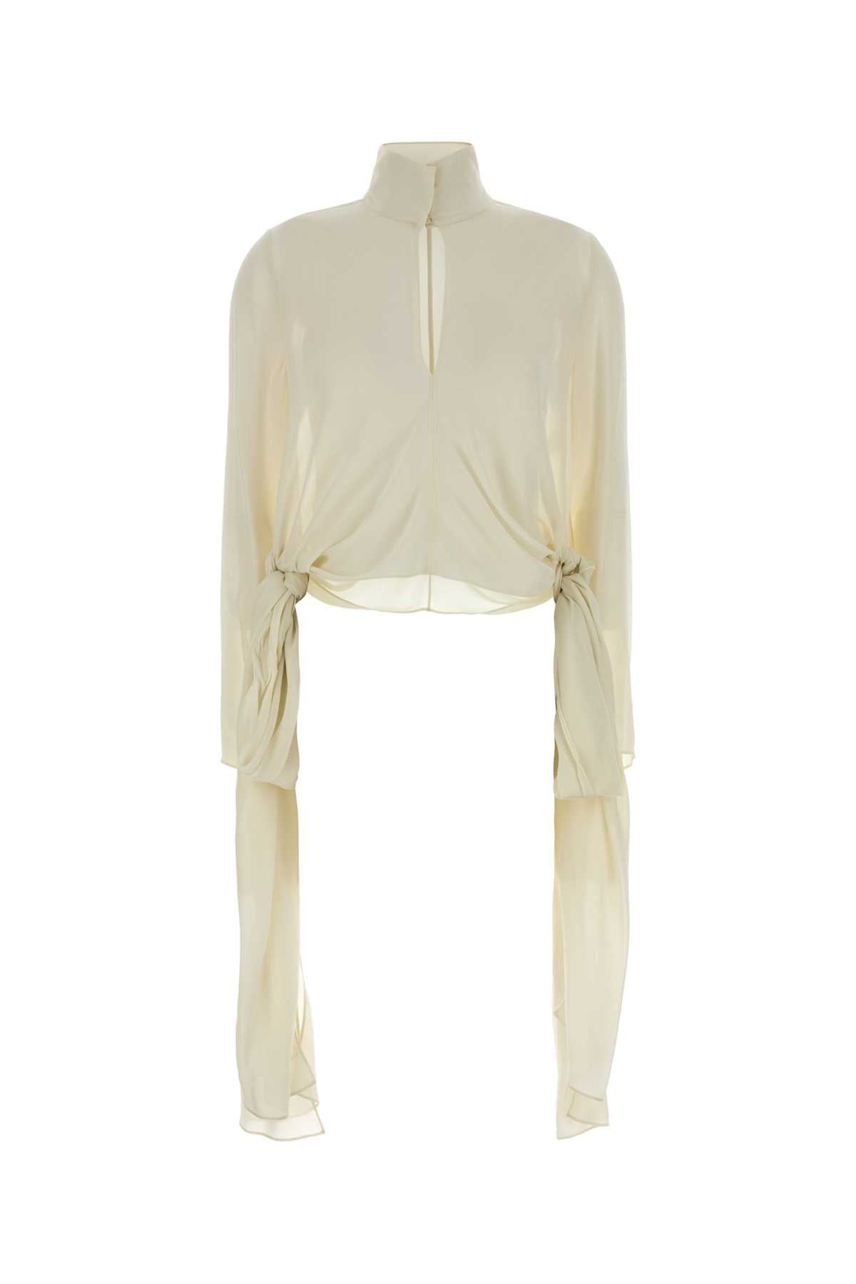 Alaia Women Cream Crepe Blouse ALAIA