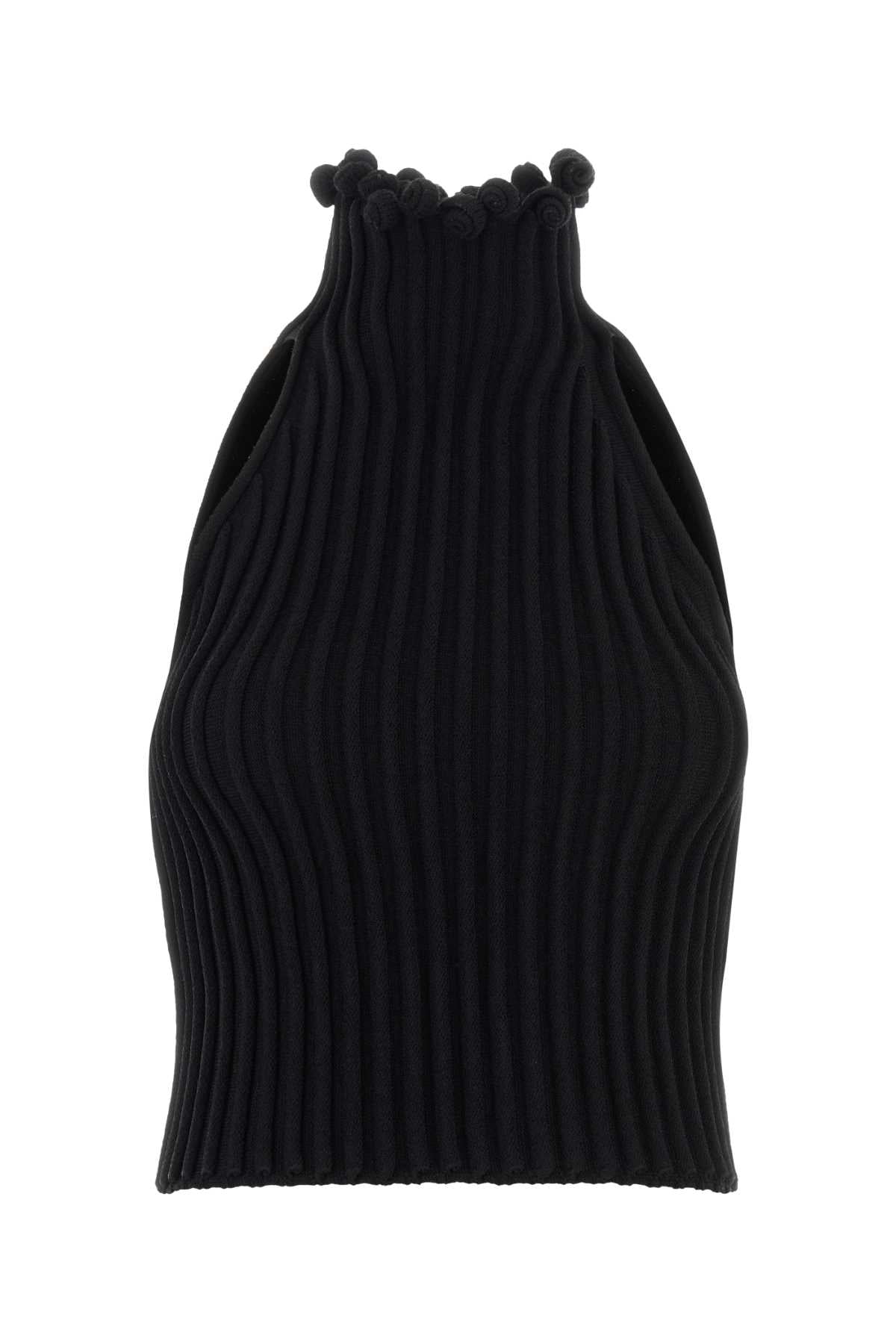 Alaia Women Black Viscose Blend Top ALAIA