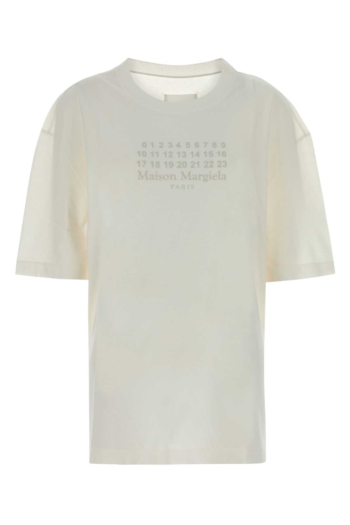 Maison Margiela Women White Cotton Oversize T-Shirt MAISON MARGIELA