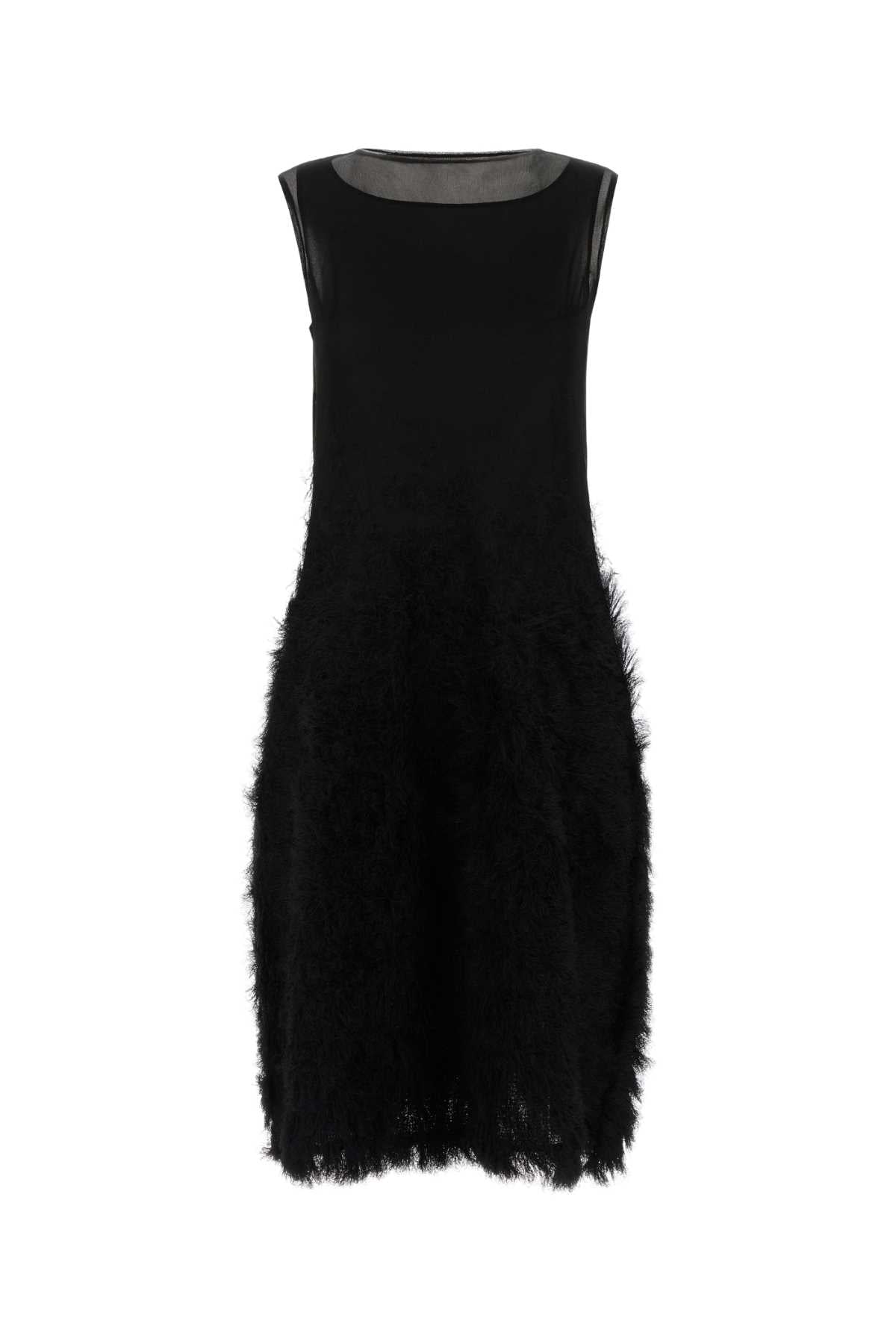 Maison Margiela Women Black Silk Retrograde Dress MAISON MARGIELA