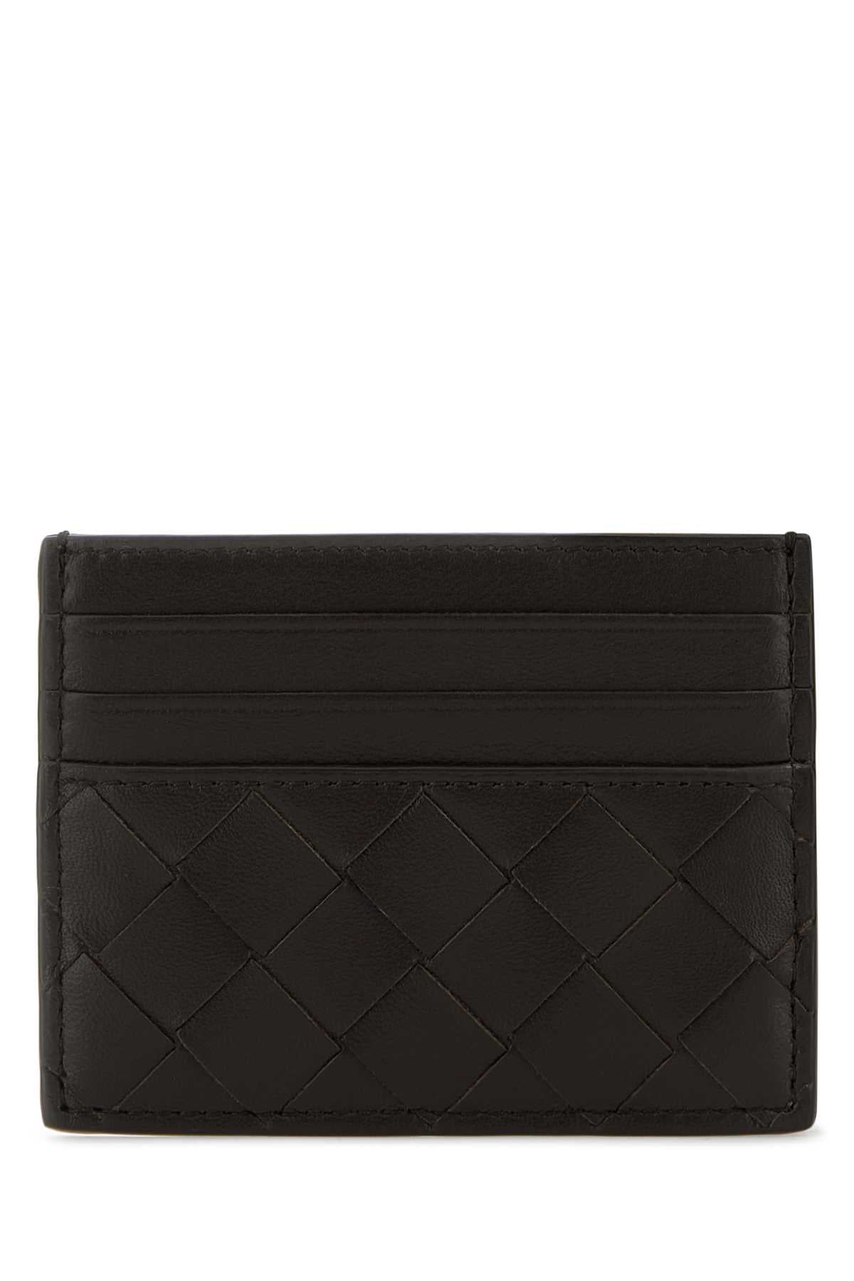 Bottega Veneta Women Dark Brown Nappa Leather Intrecciato Card Holder BOTTEGA VENETA