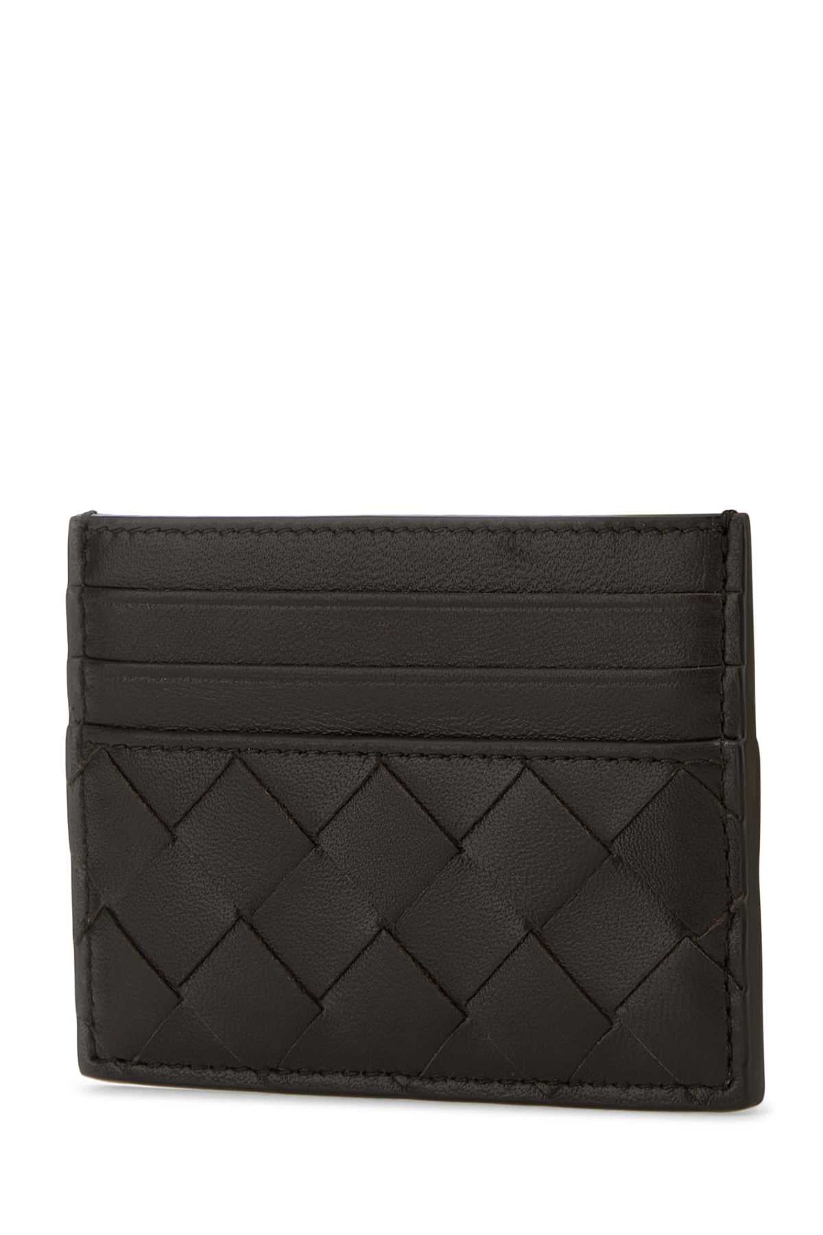 Bottega Veneta Women Dark Brown Nappa Leather Intrecciato Card Holder BOTTEGA VENETA
