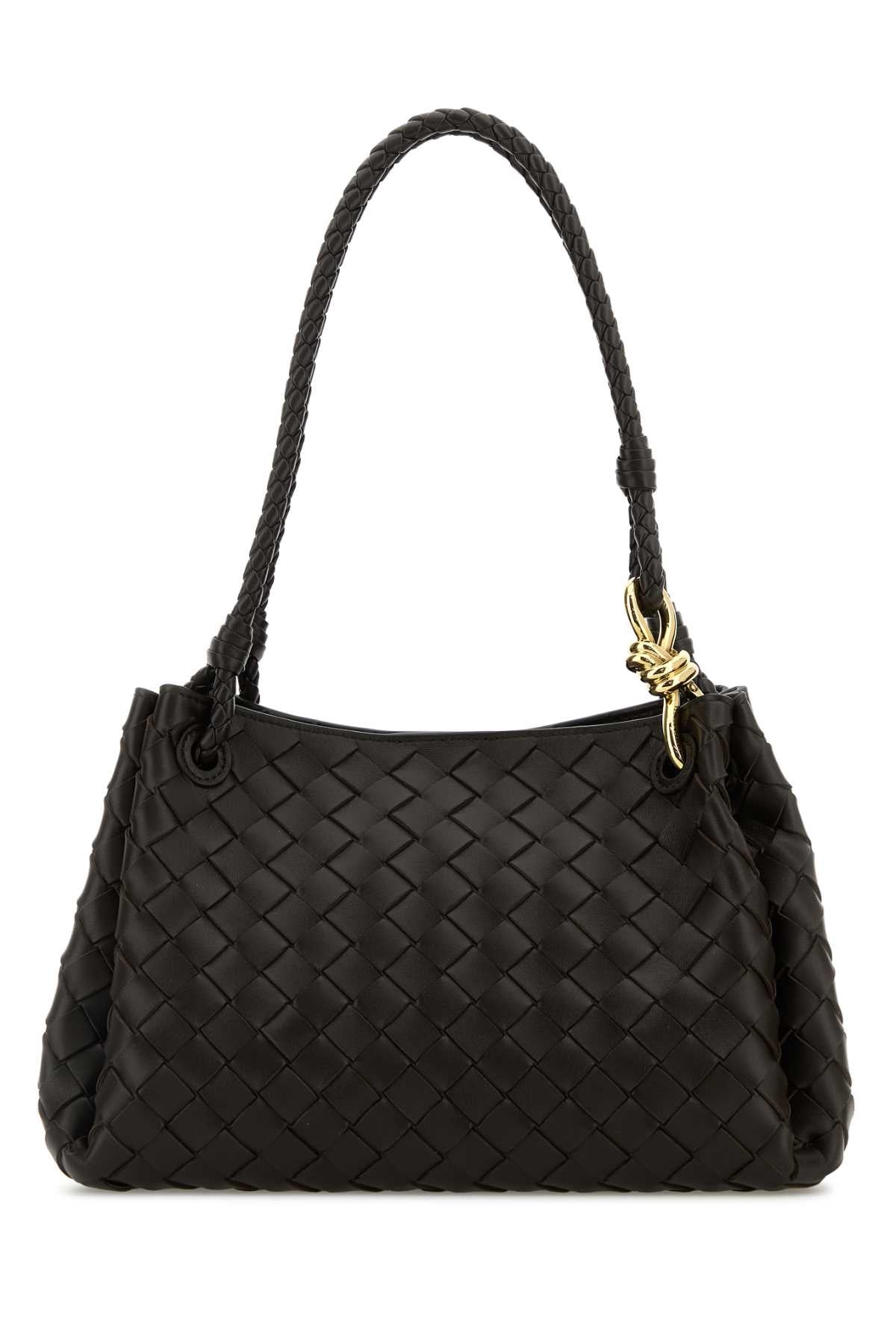 Bottega Veneta Women Dark Brown Leather Parachute Handbag BOTTEGA VENETA