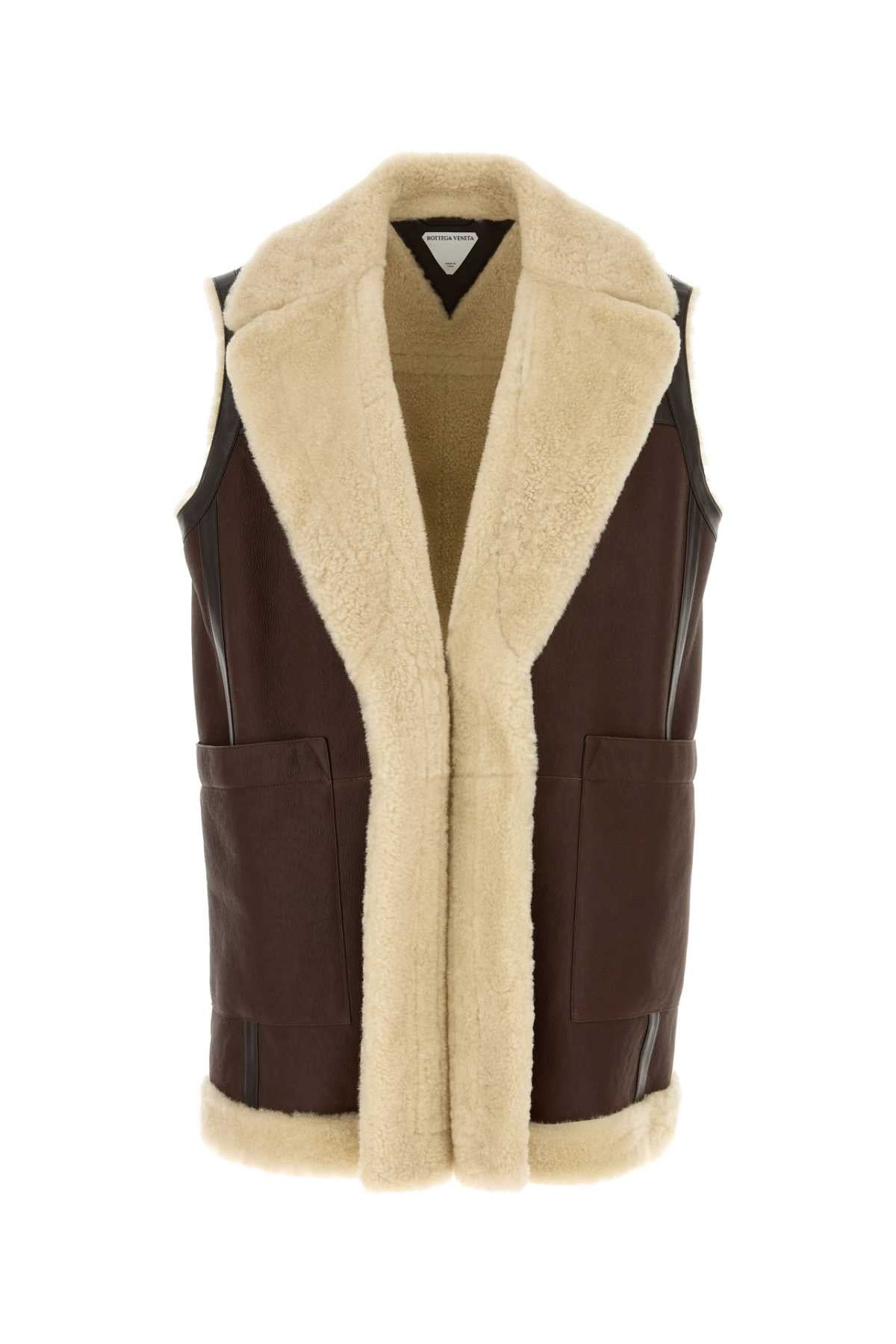 Bottega Veneta Women Brown Leather Vest BOTTEGA VENETA