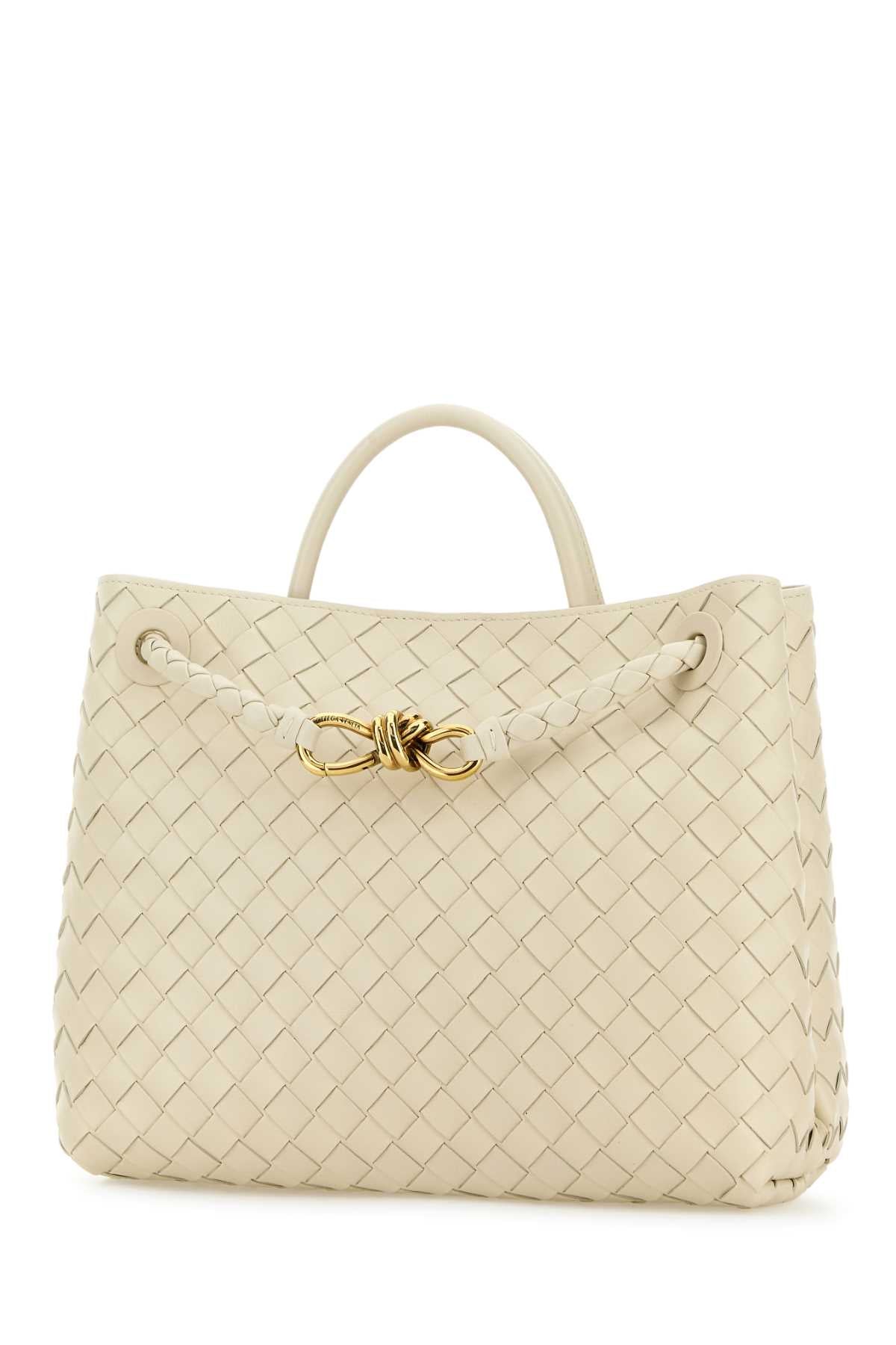 Bottega Veneta Women Ivory Leather Andiamo Medium Handbag BOTTEGA VENETA