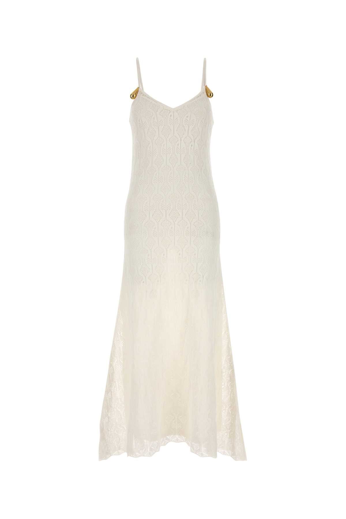 Bottega Veneta Women White Lace Dress BOTTEGA VENETA
