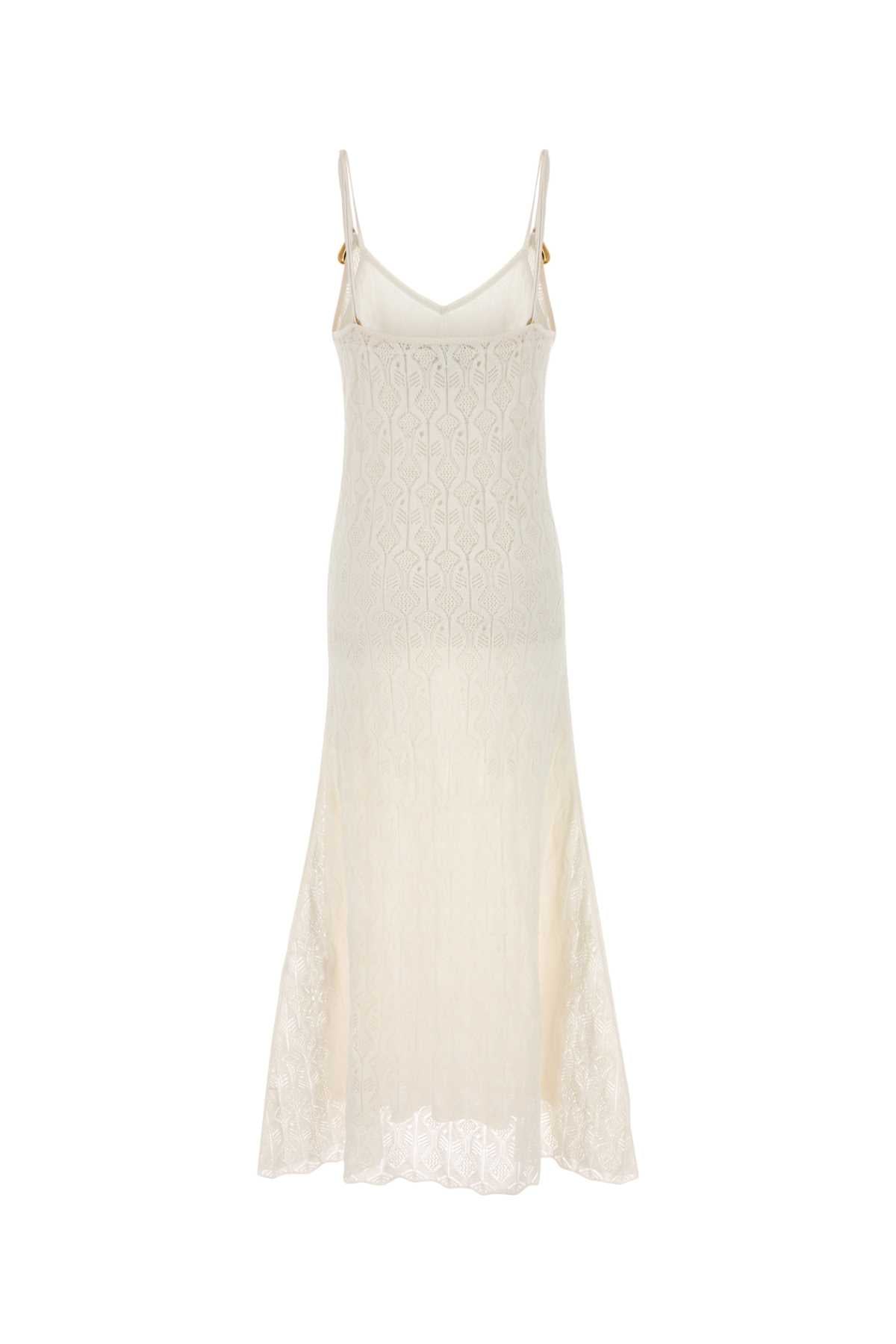 Bottega Veneta Women White Lace Dress BOTTEGA VENETA