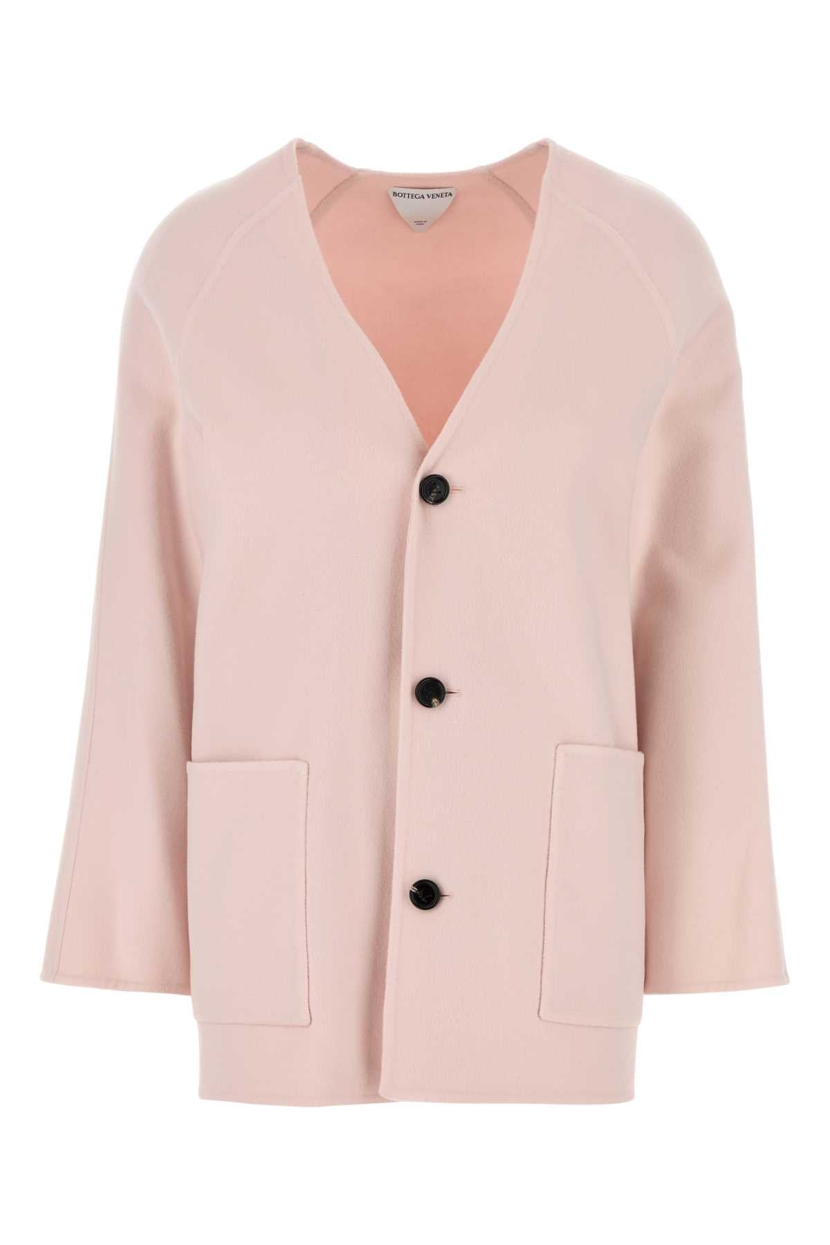 Bottega Veneta Women Pastel Pink Wool Blend Cardigan BOTTEGA VENETA